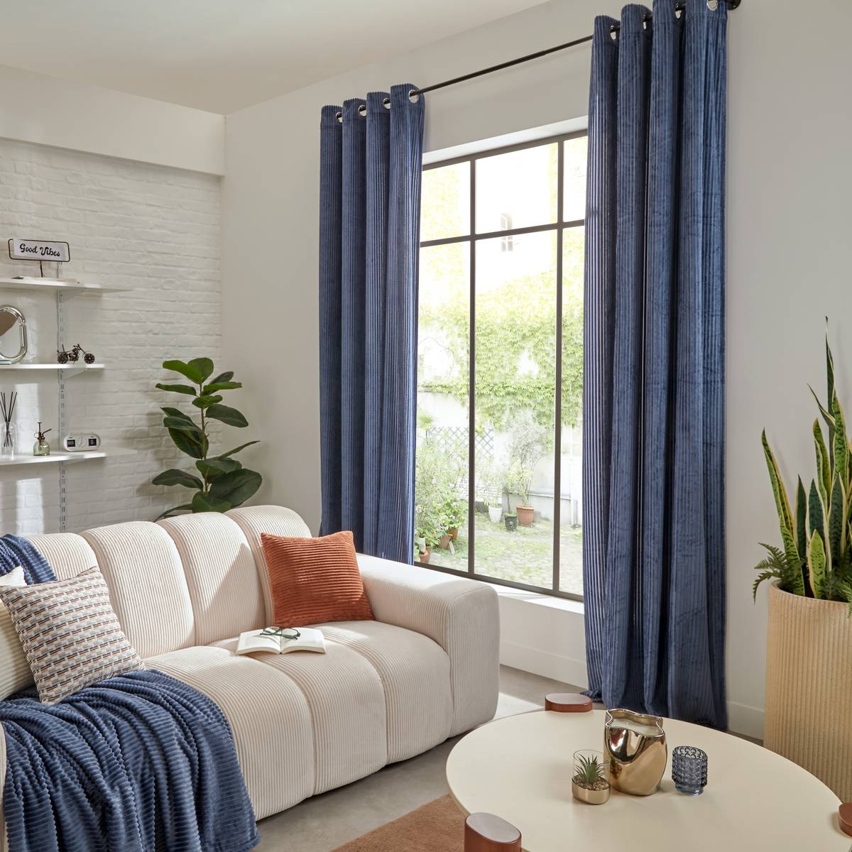 "Arum" Curtain Ink Blue, 140x260 cm