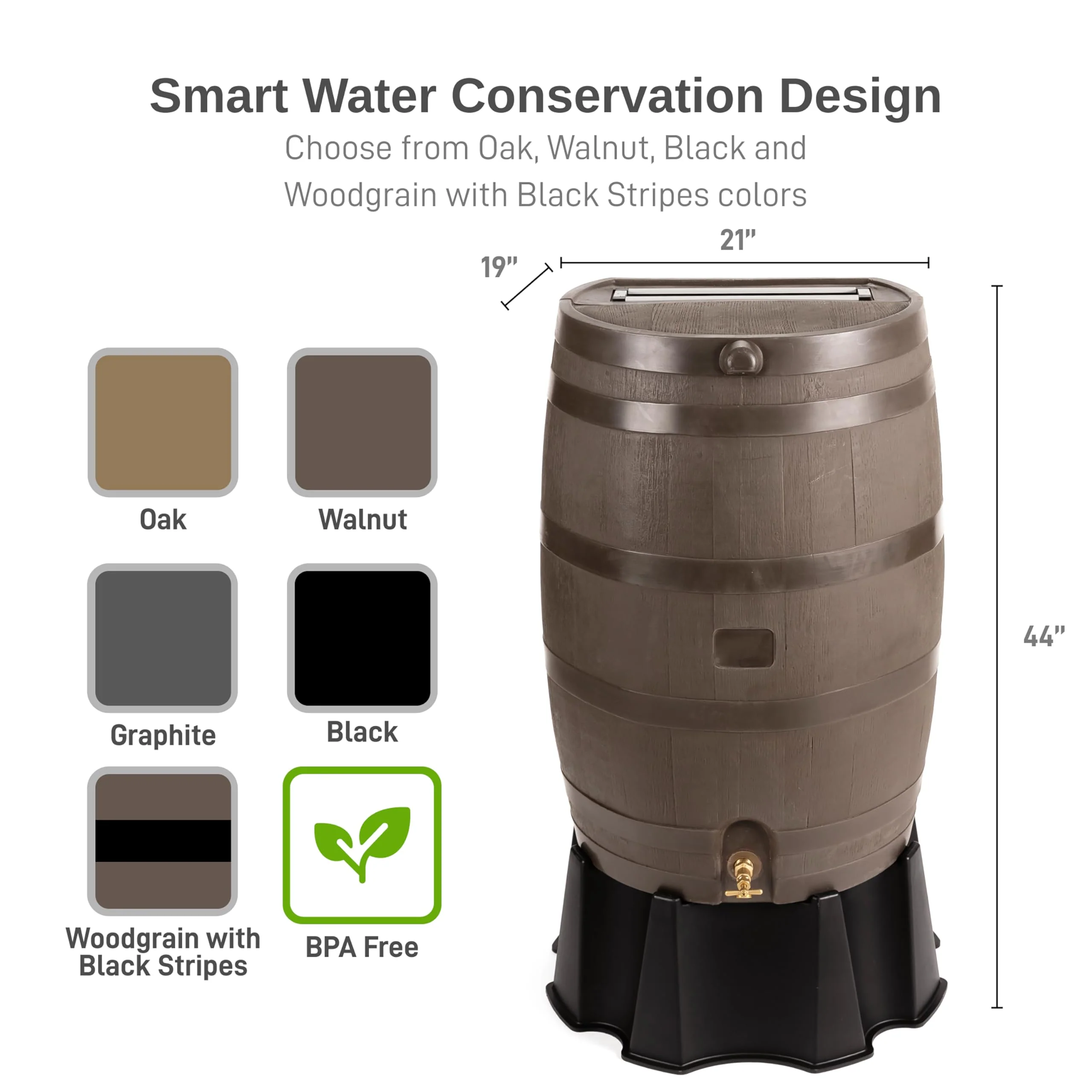 50 Gallon Rain Barrel With Brass Spigot And Flat-Back Design - Image 25 50 Gallon Rain Barrel With Brass Spigot And Flat-Back Design - Image 25