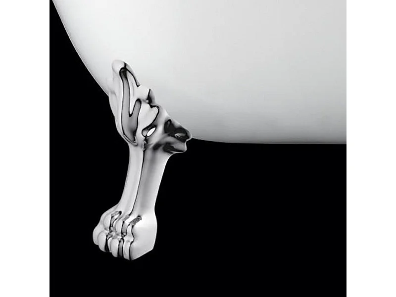 Baignoire sur pieds rétro BALMAIN Blanche 161 cm Pieds de Lion Chromés