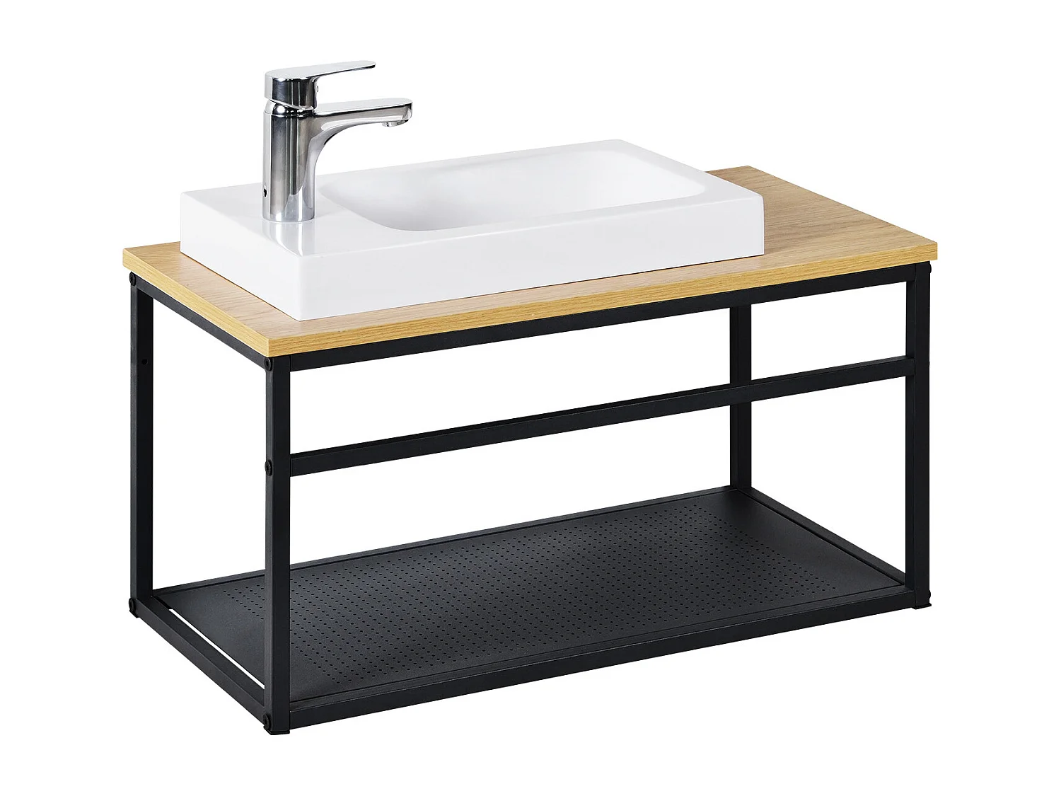 Meuble lave-mains WILO grande largeur avec vasque résine 60cm