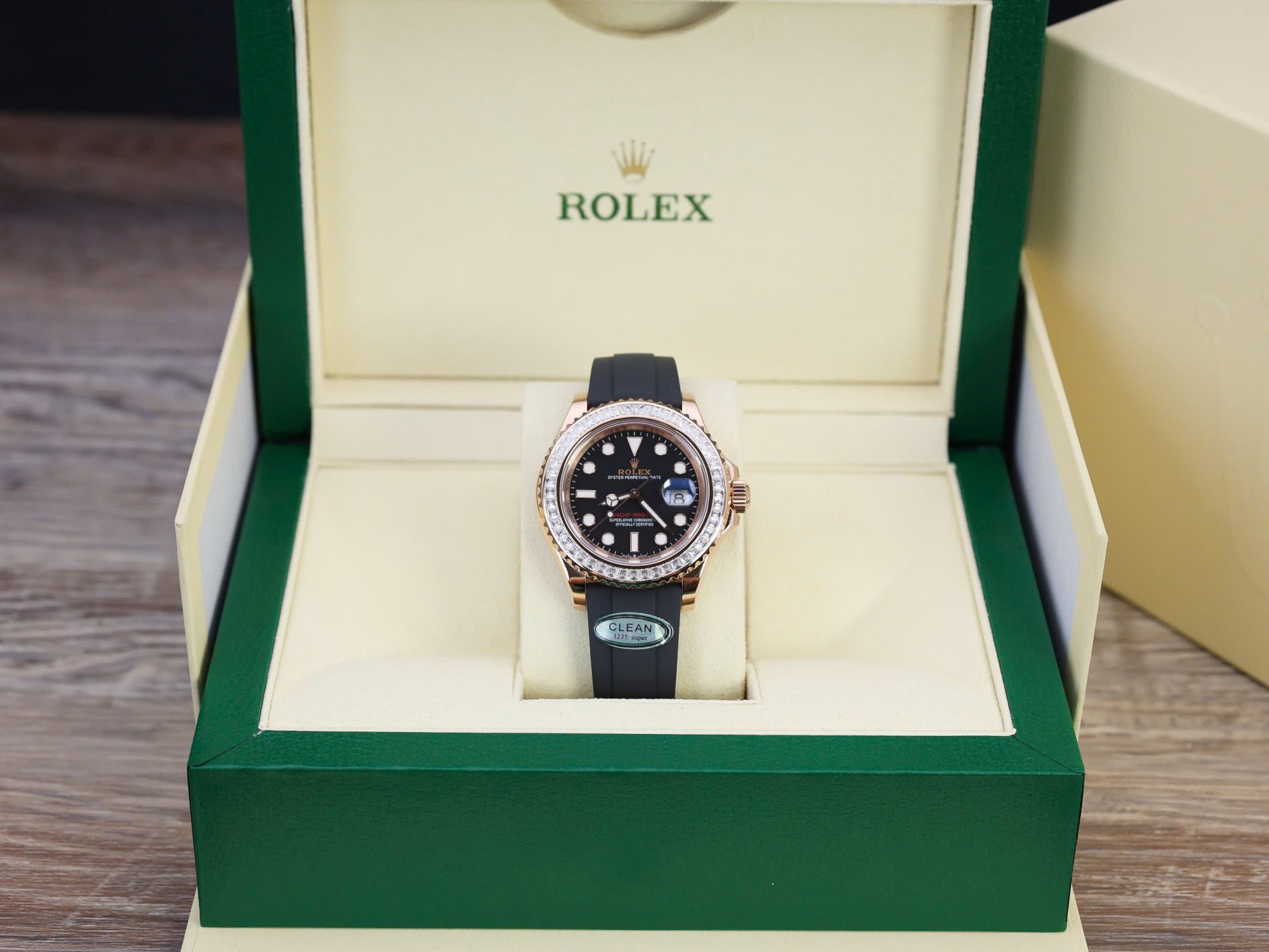 Rolex Yacht-Master Custom Gold Wrapped With Moissanite Baguette Diamond Hong Kong 40mm - Elite Watch Atelier