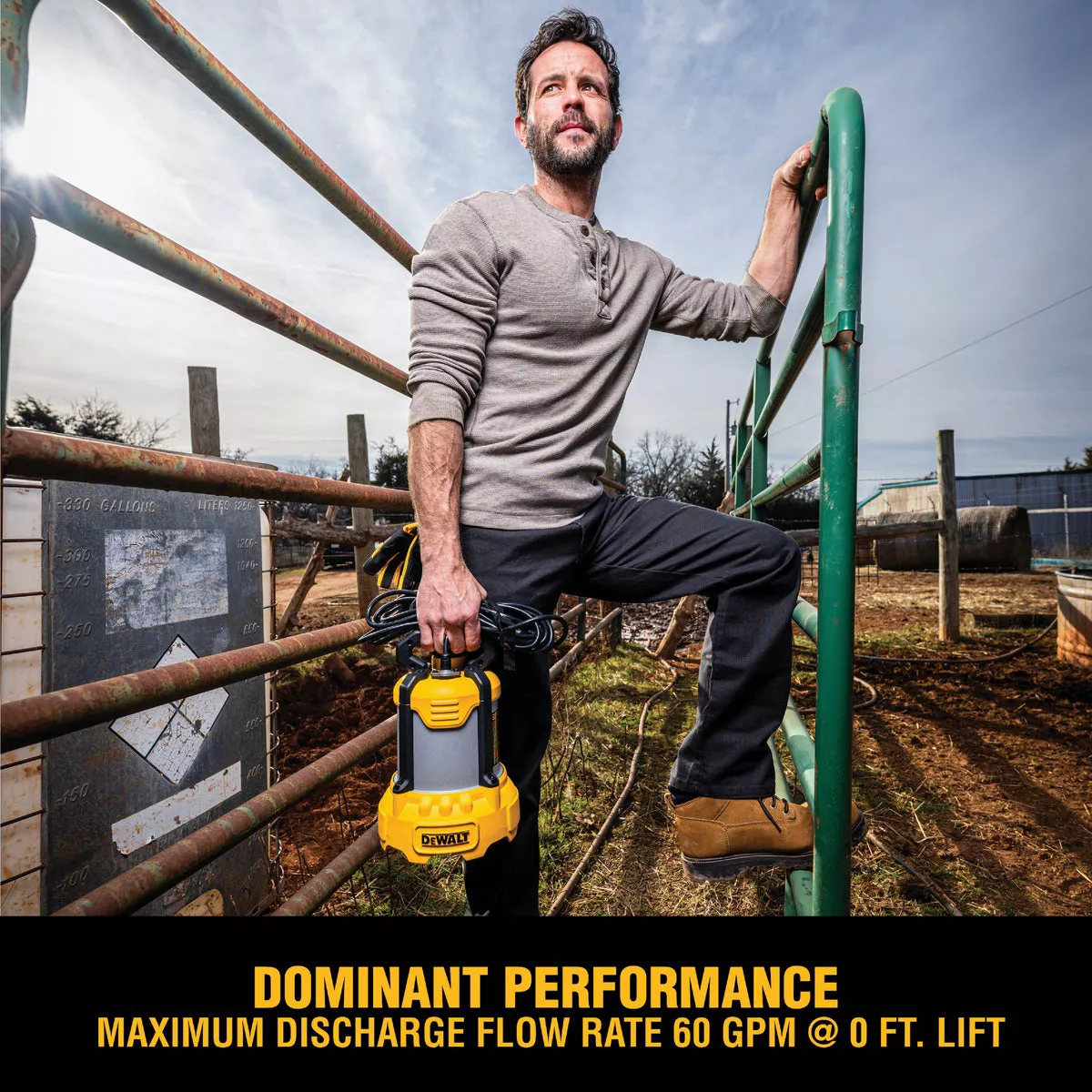 DEWALT 1/3 HP Cast Aluminum Submersible Utility Pump