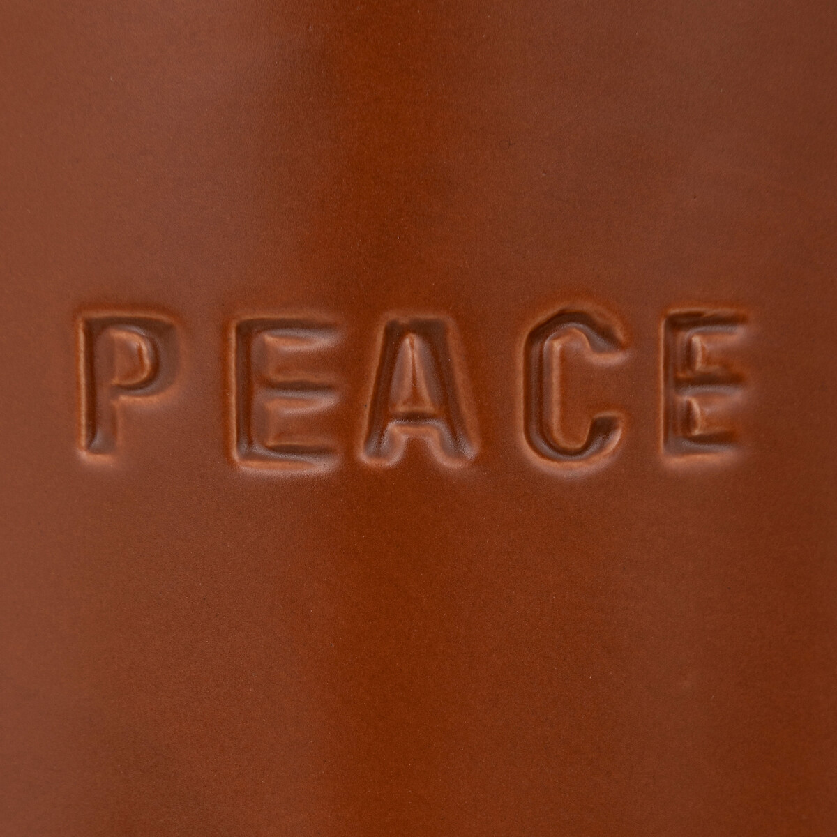 Pot Ceramic pot, caramel brown, d.14 cm