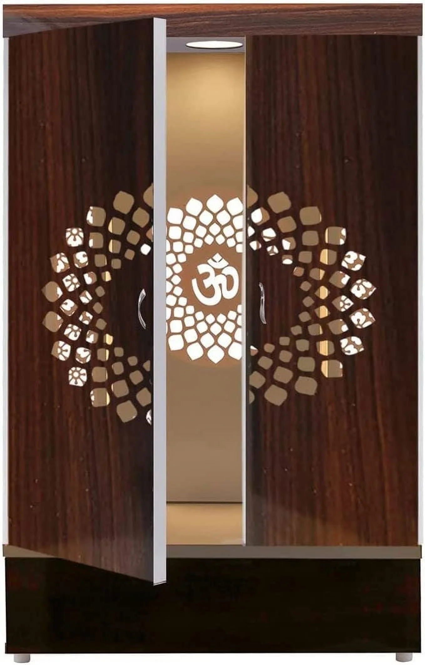 Customized Wooden Cabinet Desginer Mandir With LED / Mandir For Home & Office / Temple For Home / Pooja Ghar / Mandir With Lights /Storage - Image 5