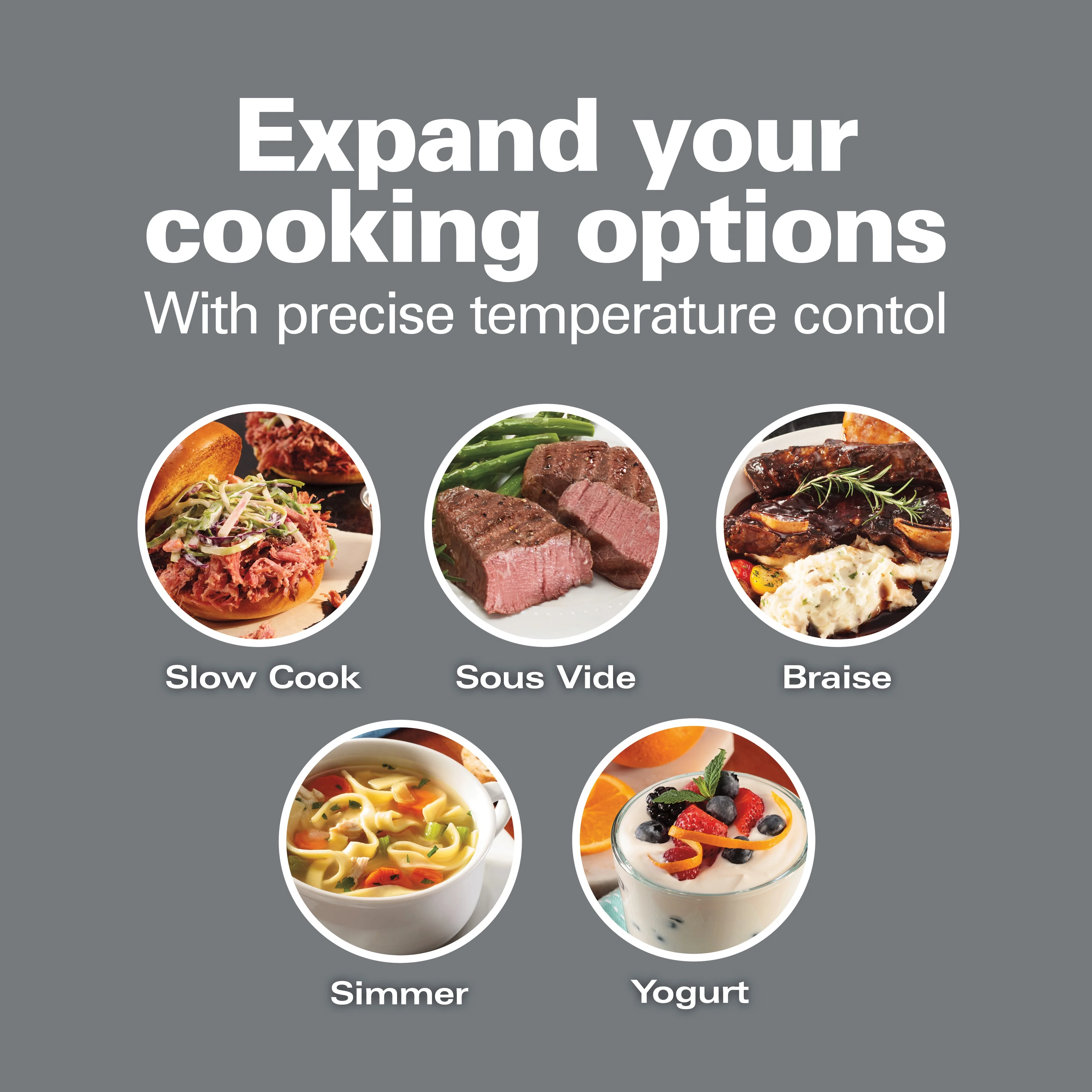 Hamilton Beach 6 Qt Programmable Slow Cooker with Temperature Probe, Stoneware Crock with Removable Pot, Stainless Steel
