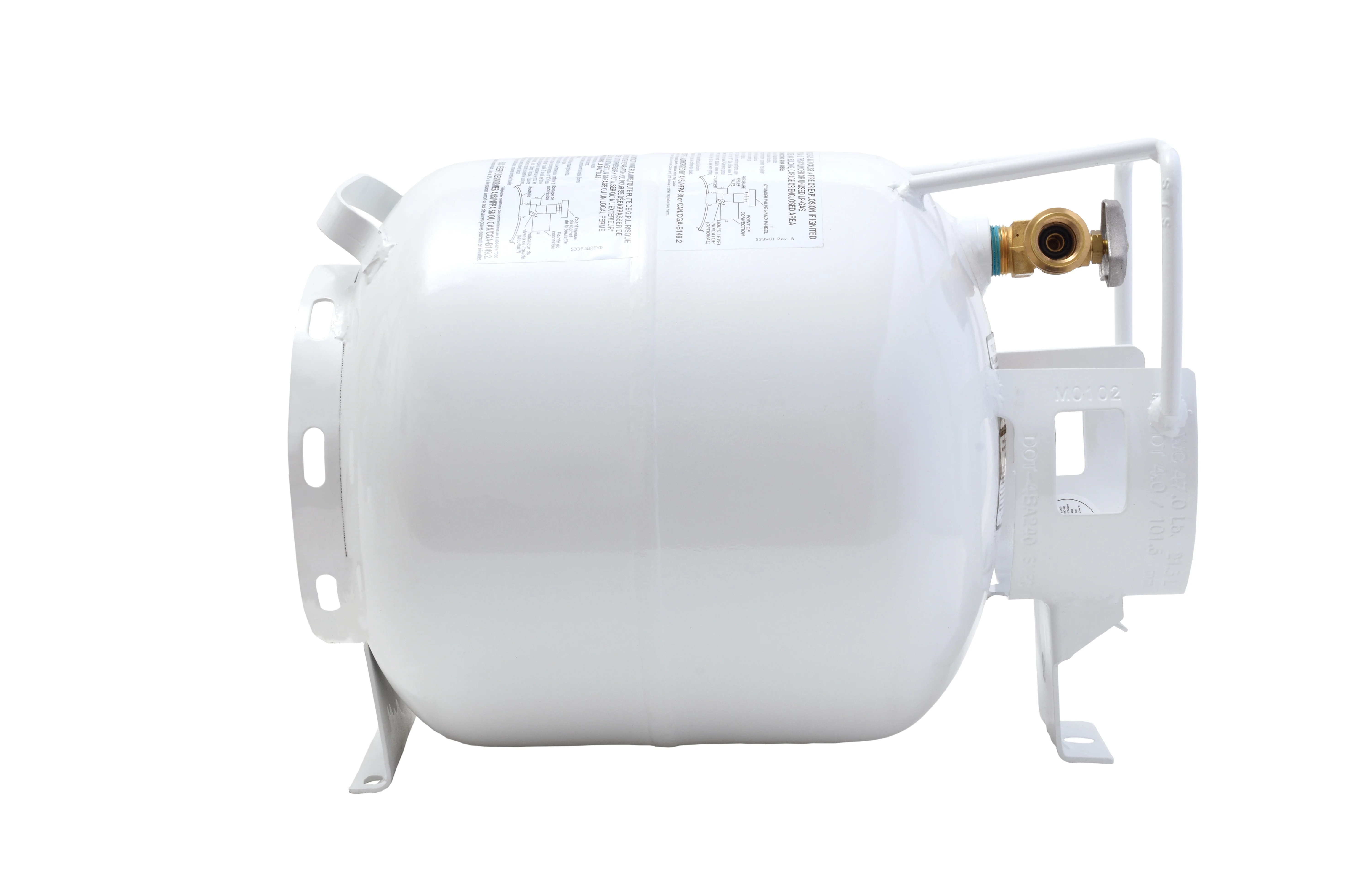 Flame King 20LB Empty Steel Horizontal Propane Tank Cylinder with OPD & Built-in Gauge - Image 7