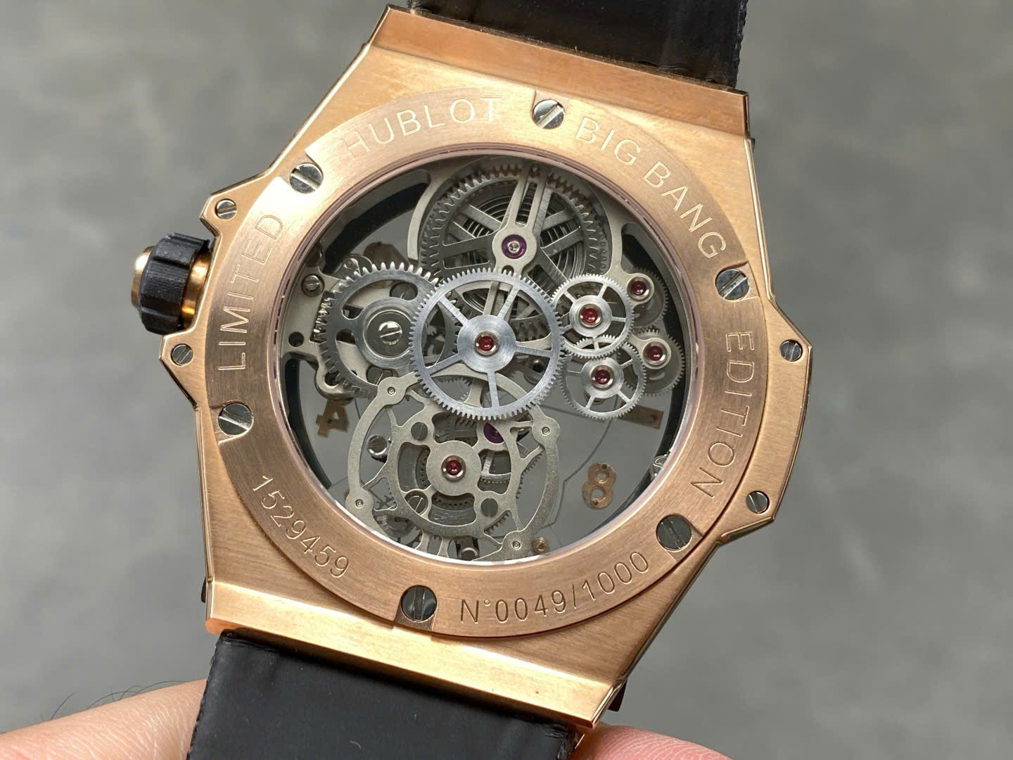Hublot Big Bang Tourbillon Skeleton Dial Best Replica Watches Fabric Strap 45mm - Top club