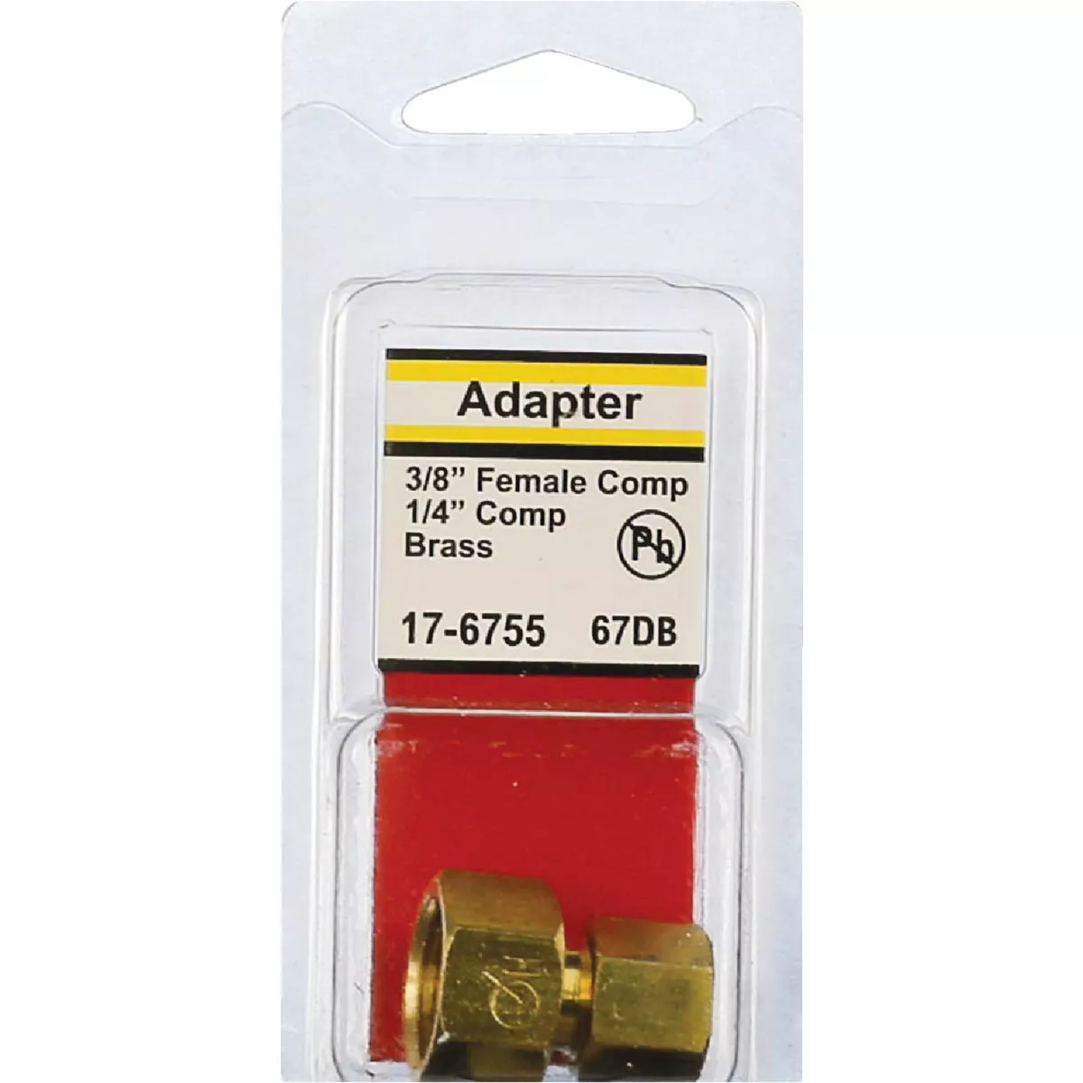 Lasco 3/8 In. FC x 1/4 In. MC Brass Compression Adapter