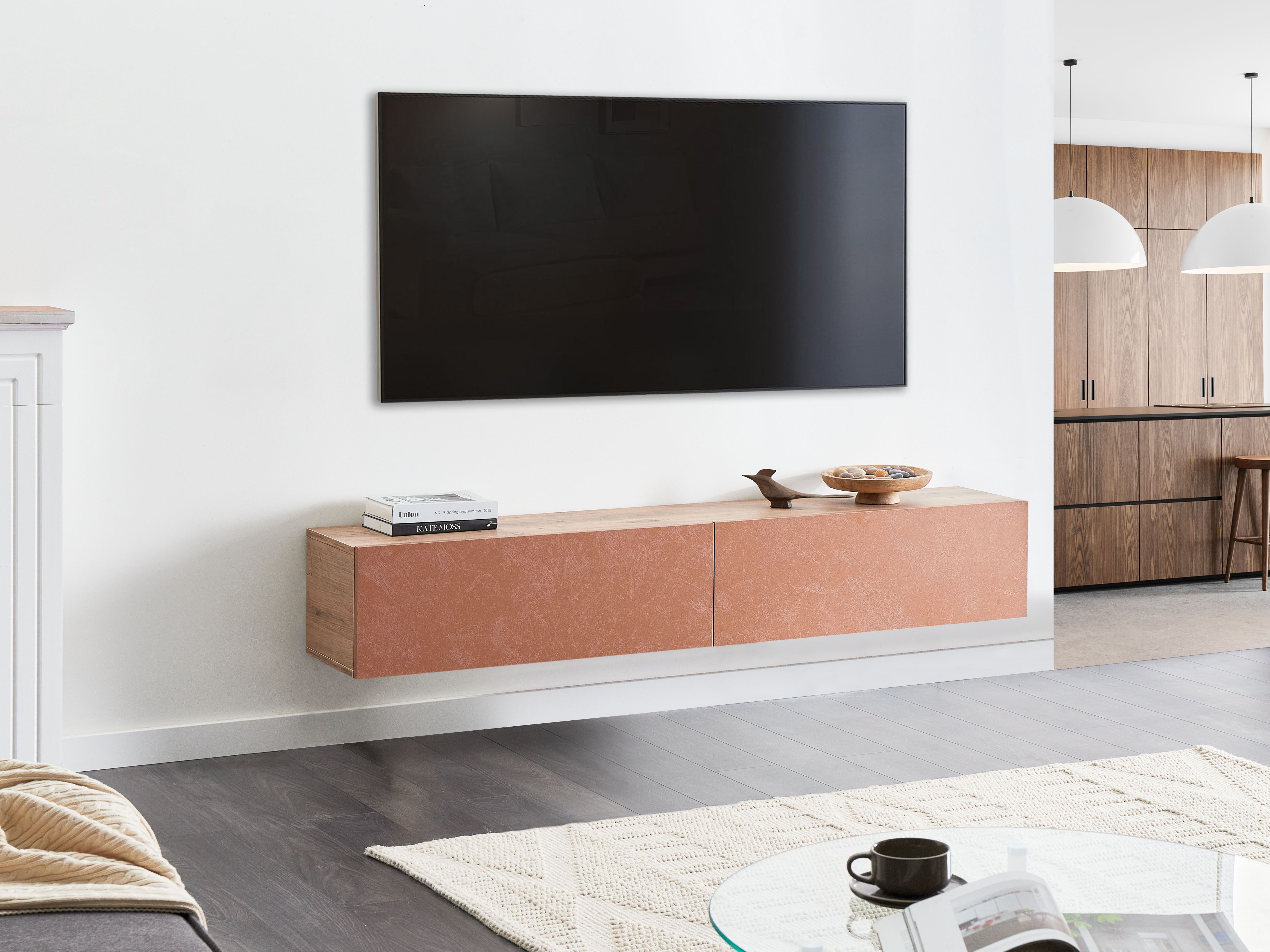 Wall Mounted TV Stand GLADSTONE Red