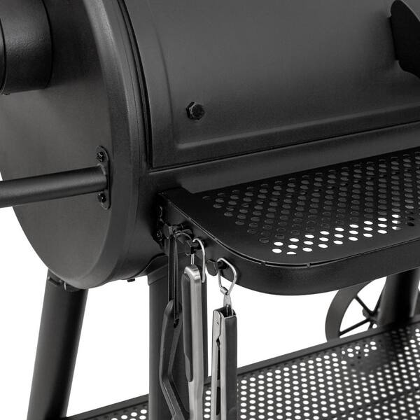 Grand Champ Charcoal Grill and Offset Smoker in Black - Image 7