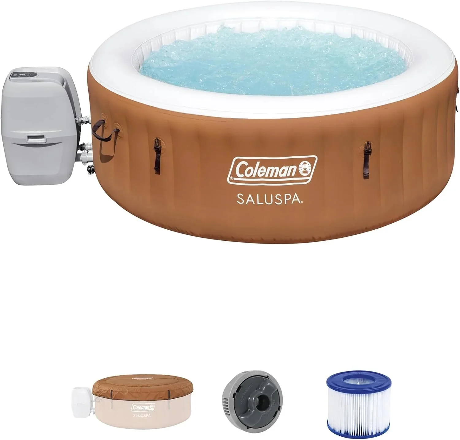 2-4 Person Inflatable Hot Tub With 120 Air Jets And Insulated Cover - Image 3 2-4 Person Inflatable Hot Tub With 120 Air Jets And Insulated Cover - Image 3