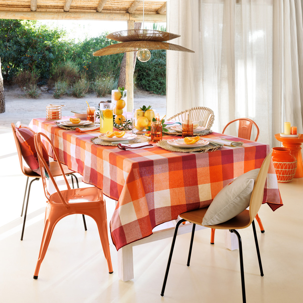 Chair "Ouro" Rubberwood and Oak, 1 seat