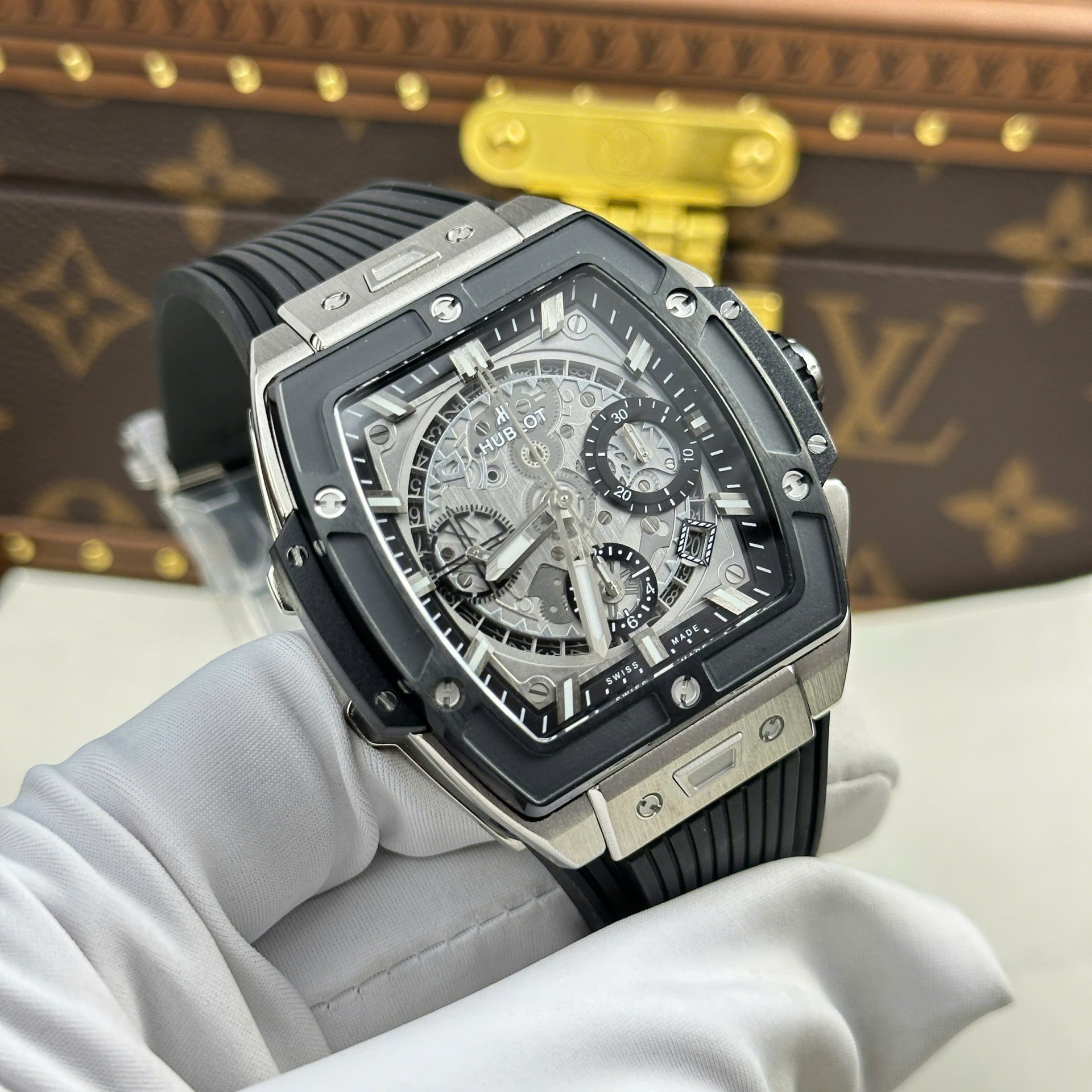 Hublot Spirit Of Big Bang Titanium Replica Watches Rubber Strap BBF Factory 42mm - Top club