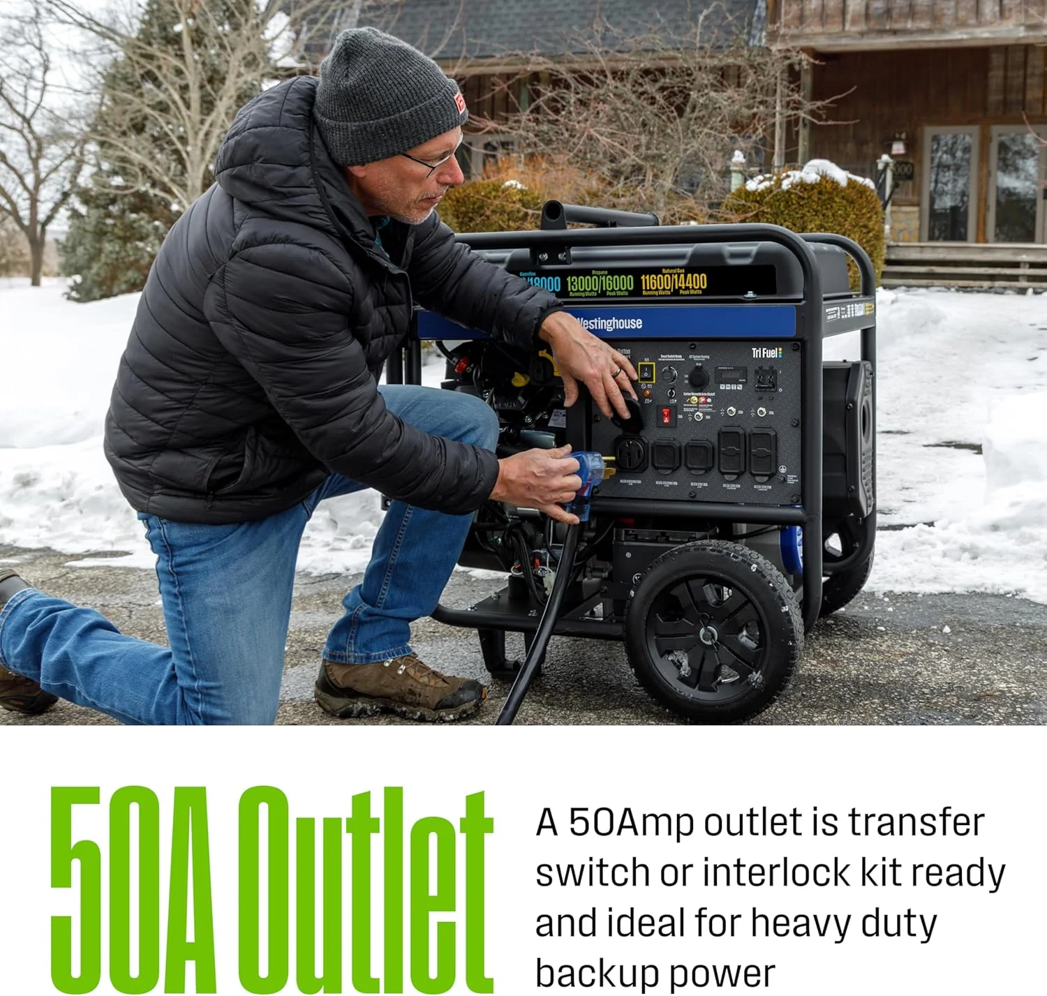 Westinghouse Tri-Fuel Portable Generator 18 000 Peak Watt - WGen14500TFc - Image 2 Westinghouse Tri-Fuel Portable Generator 18 000 Peak Watt - WGen14500TFc - Image 2