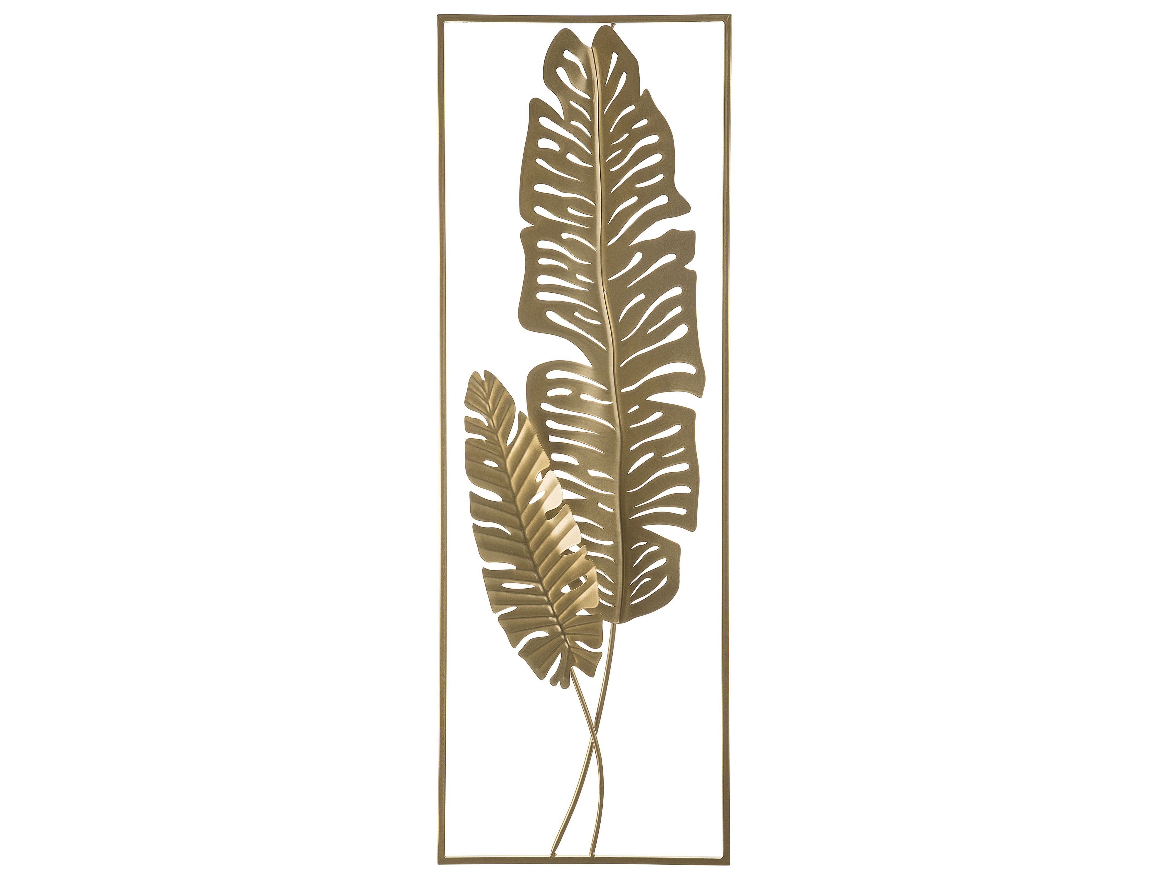 Wall Decor Leaf PALLADIUM Metal 90 cm Gold