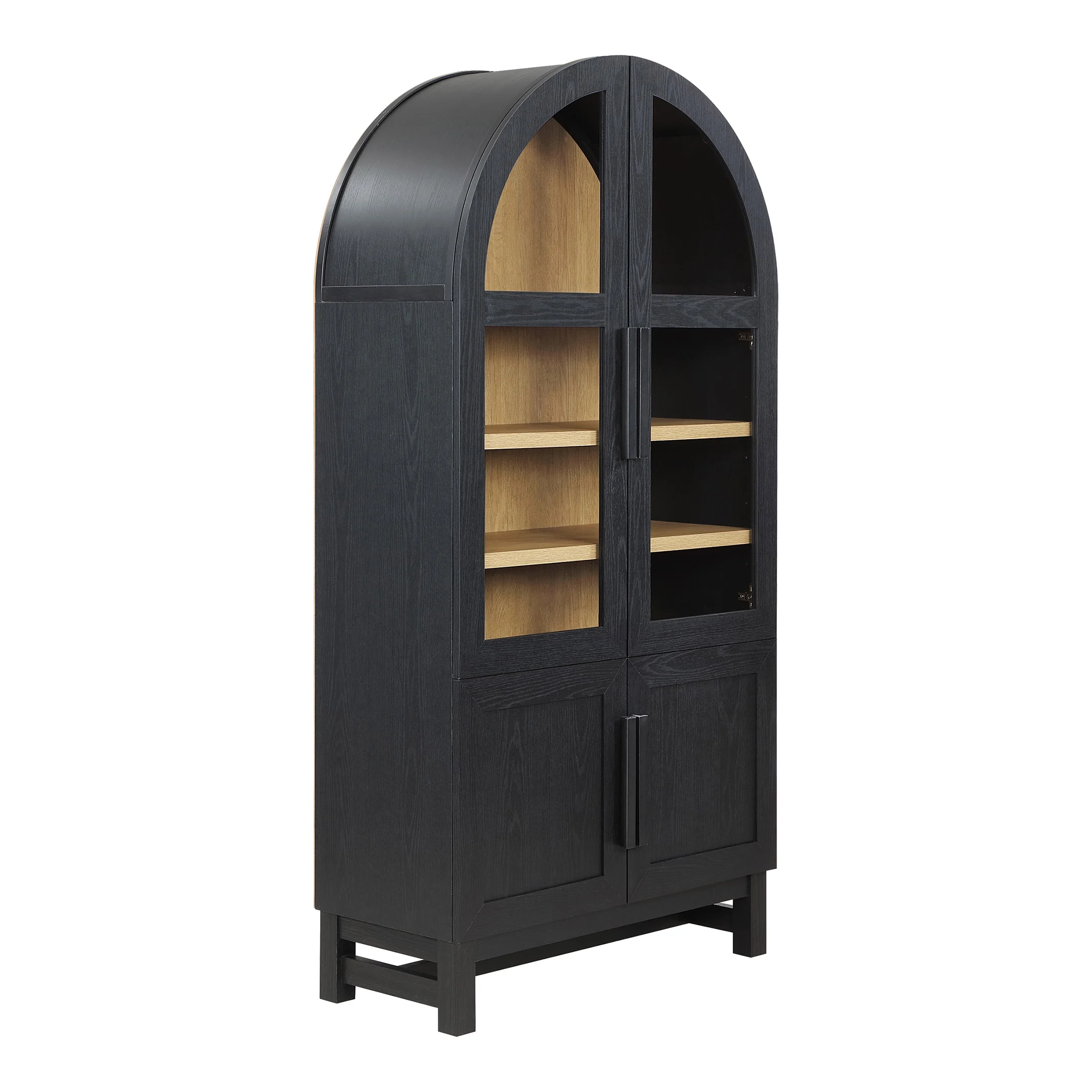 Better Homes & Gardens Juliet Kitchen Rounded Arch Cabinet, Rich Black - Image 15