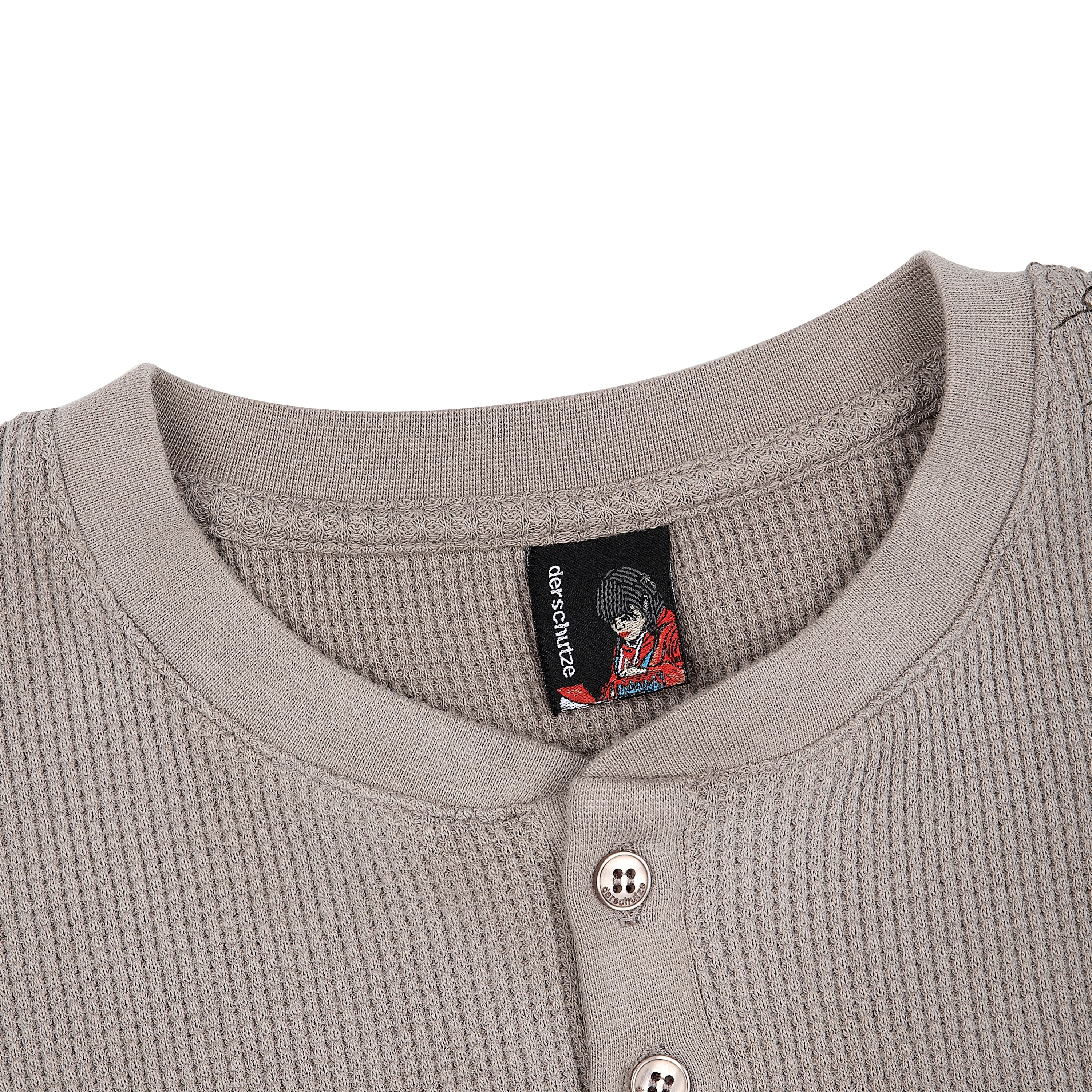"aziza" waffle Longsleeve taupe