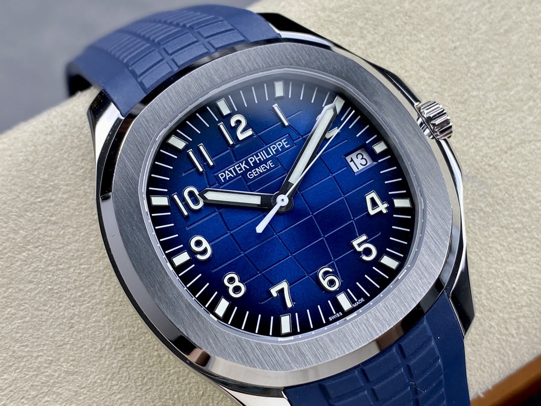 Fake Patek Philippe Replica Watch Aquanaut ��Jumbo�� White Gold Blue Dial 5168G-001 3KF(1:1 replica) - Top club