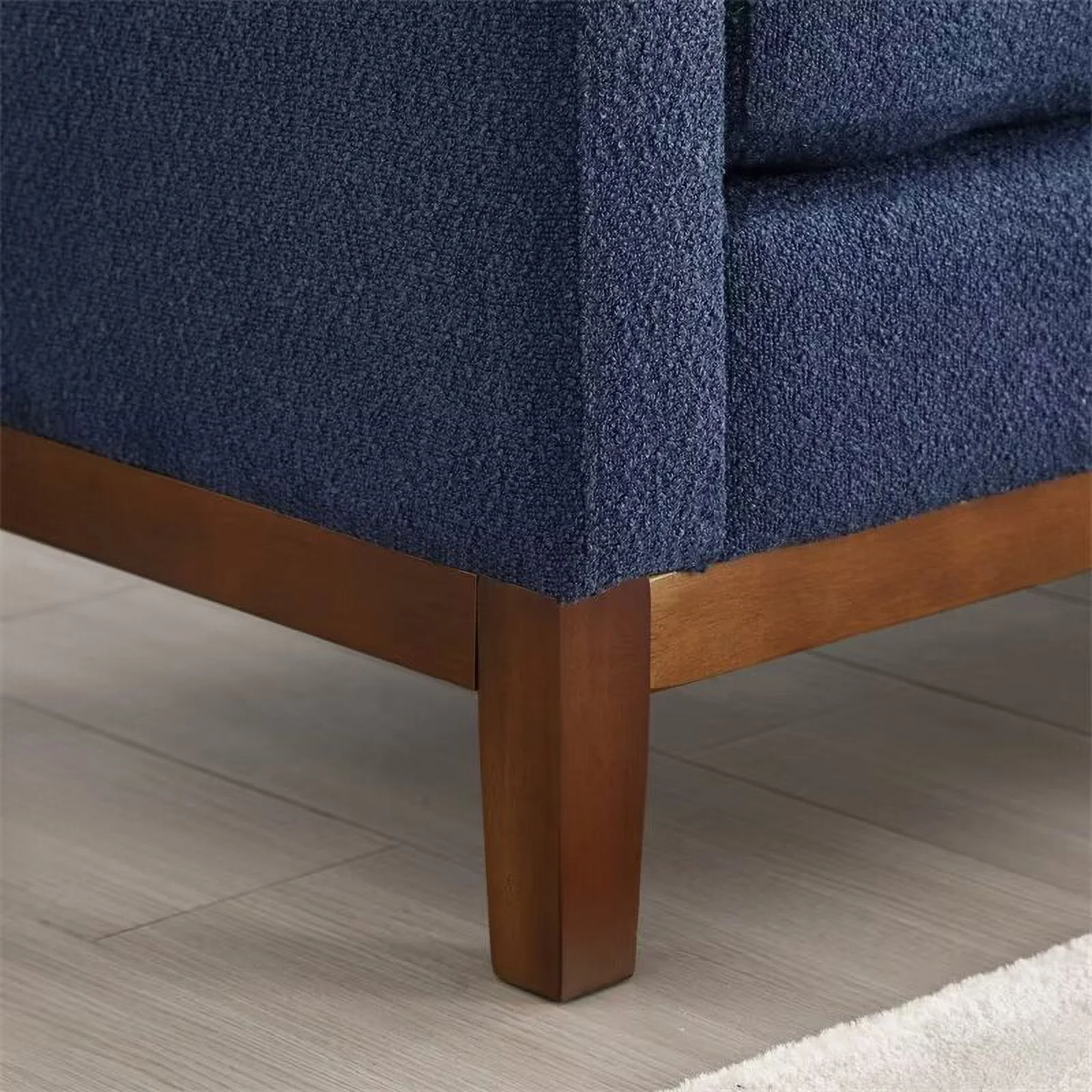 End of Bed Bench, 53.5" Boucle Fabric Upholstered Entryway Bench with Wood Legs & Bolster Pillows, Rolled Arm Cushioned Ottoman Foot Rest Long Stool Window Extra Seating for Bedroom, Ivory - Image 23