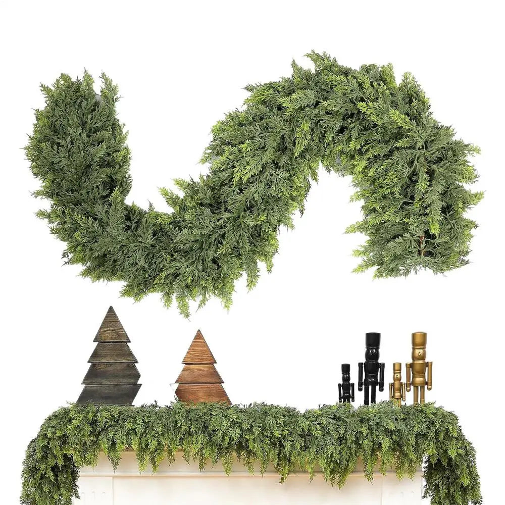 EvergreenCharm – Sfeervolle Kerst Guirlande van Cipresbladeren
