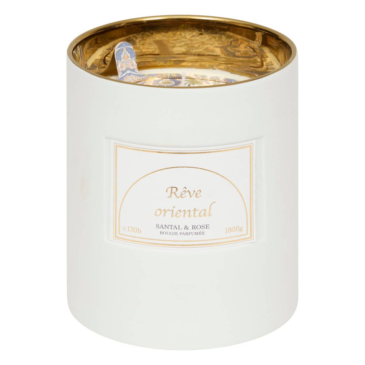 Scented Candle "Lucia" Sandalwood - Pink, White, 1800g