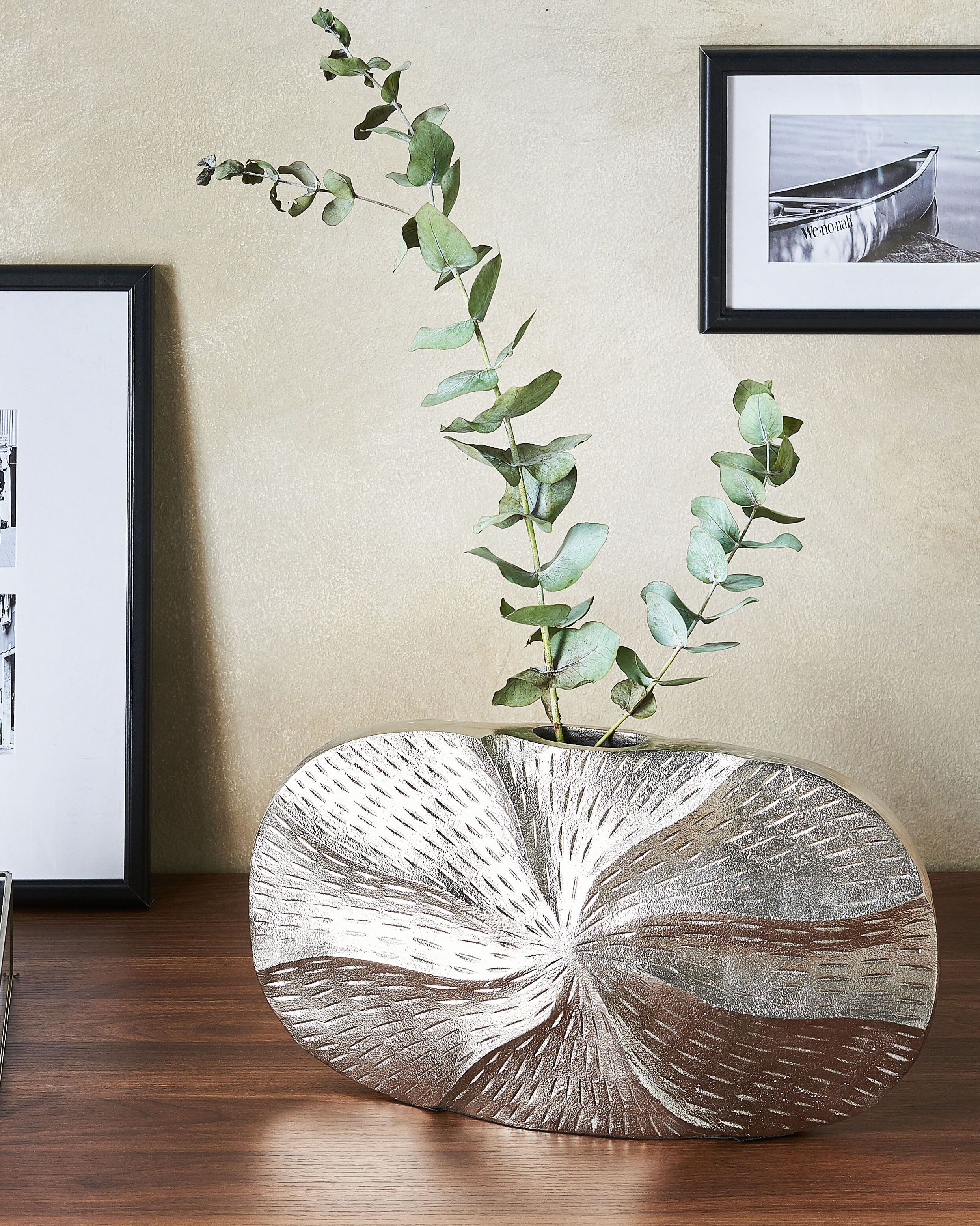 Flower Vase URGENCH Metal 21 cm Silver