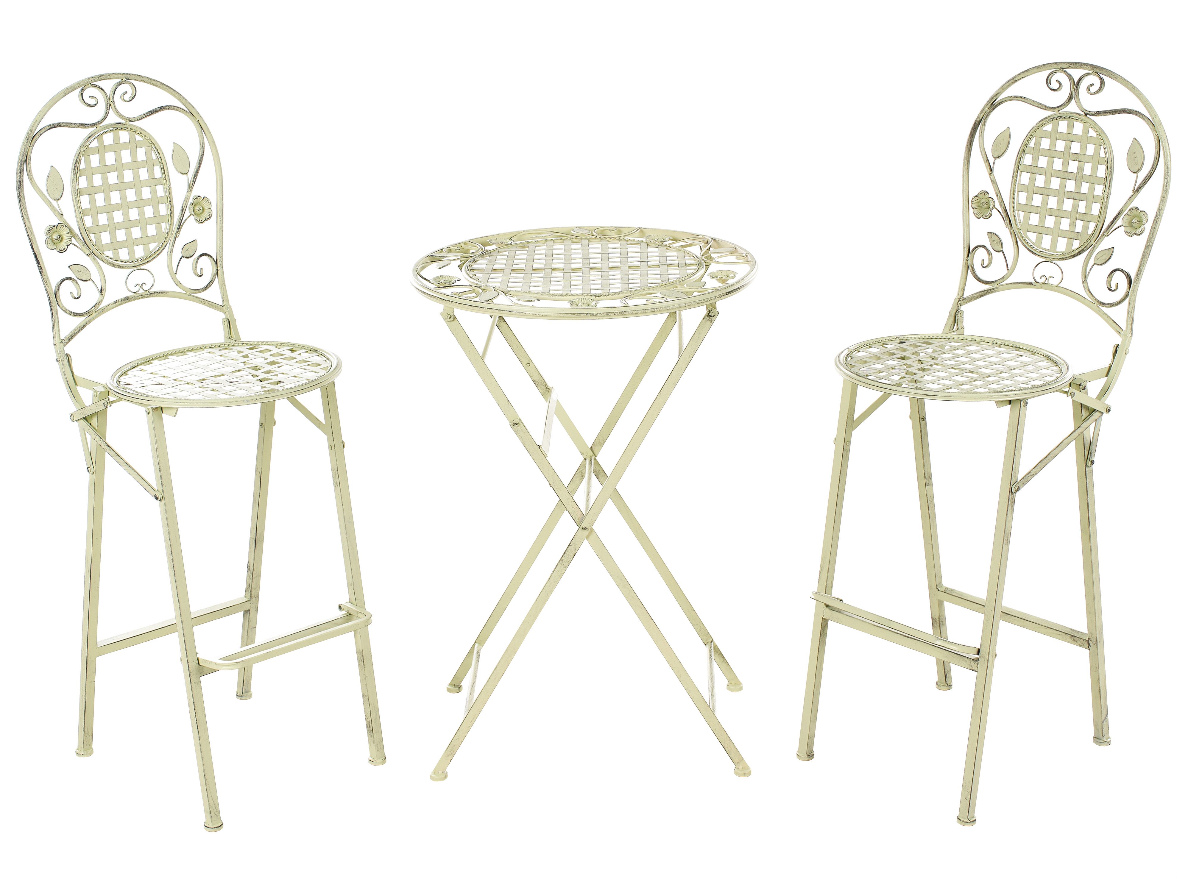 Garden Bar Set Folding BIVIO Metal Light Green