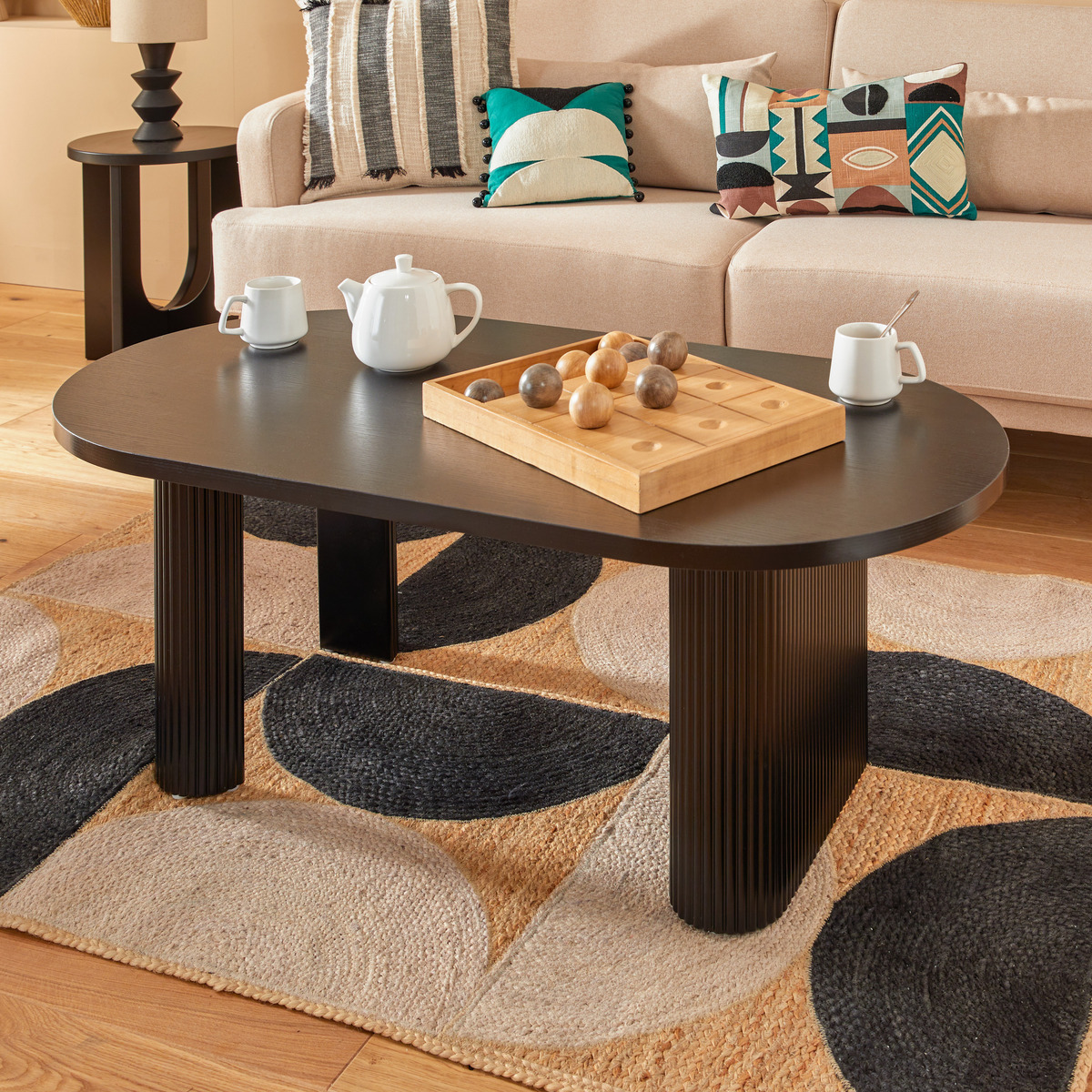 Coffee table "Olova" Black, 120x60x45 cm