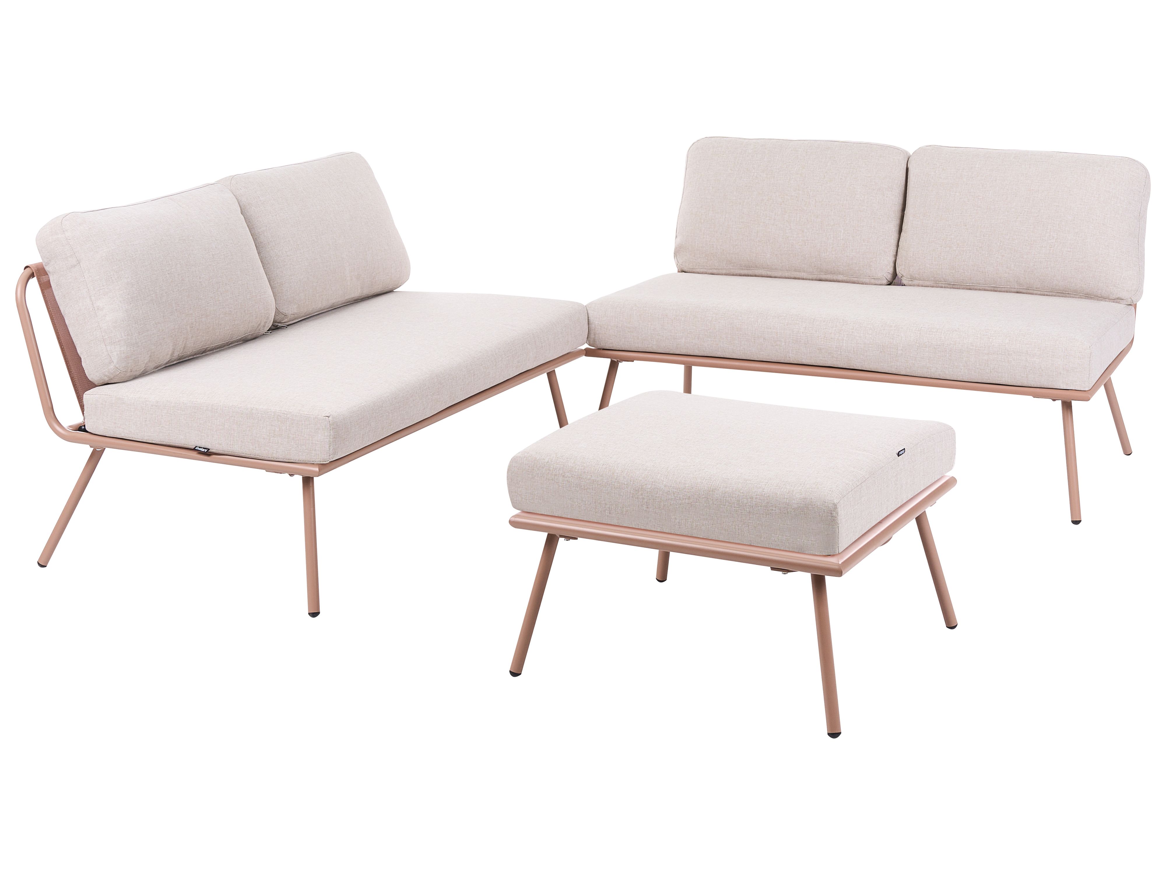 Garden Corner Sofa with Table 4 Seater CACCAMO Beige