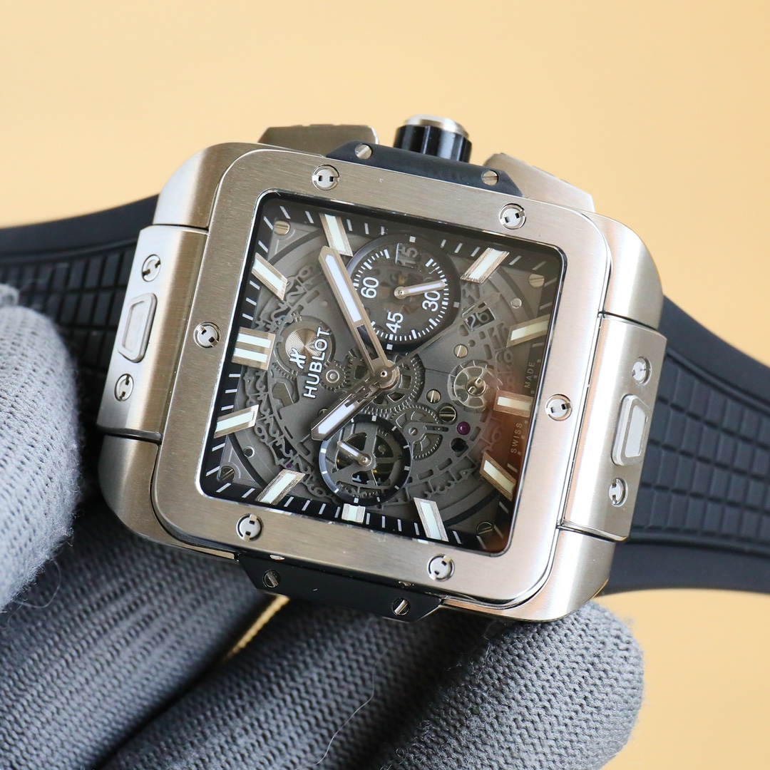 HUBLOT SQUARE BANG UNICO 45MM RUBBER STRAP(1:1 replica) - Top club