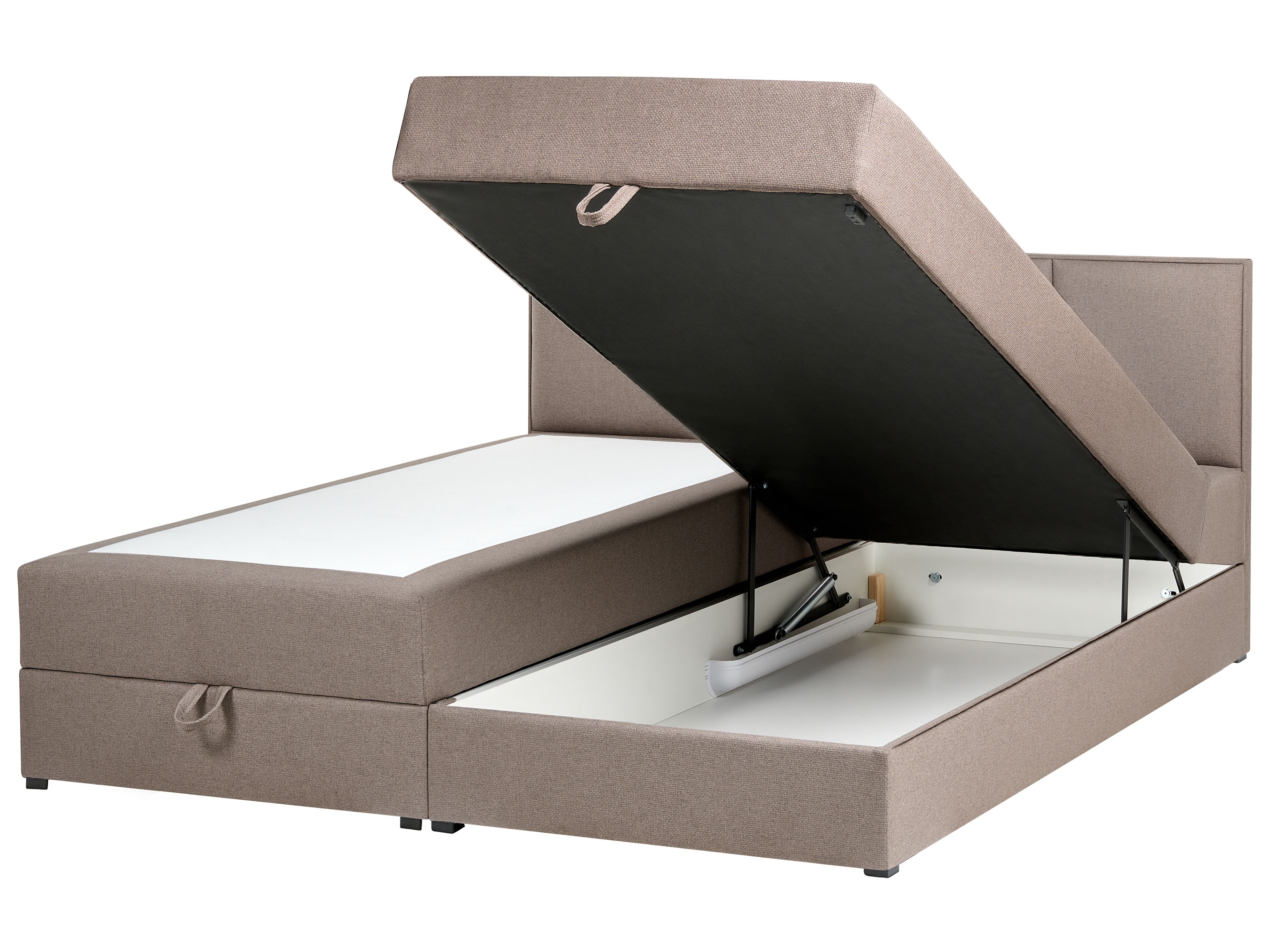 Divan Bed with Storage Fabric BARONET 180 x 200 cm (EU Super King) Taupe