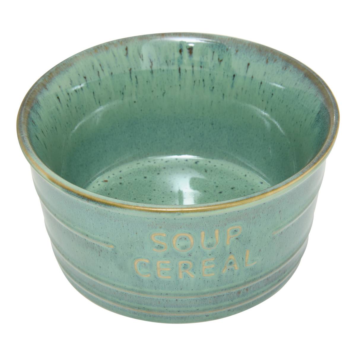 Bowl"Cafe" 500 ml, earthenware, emerald green
