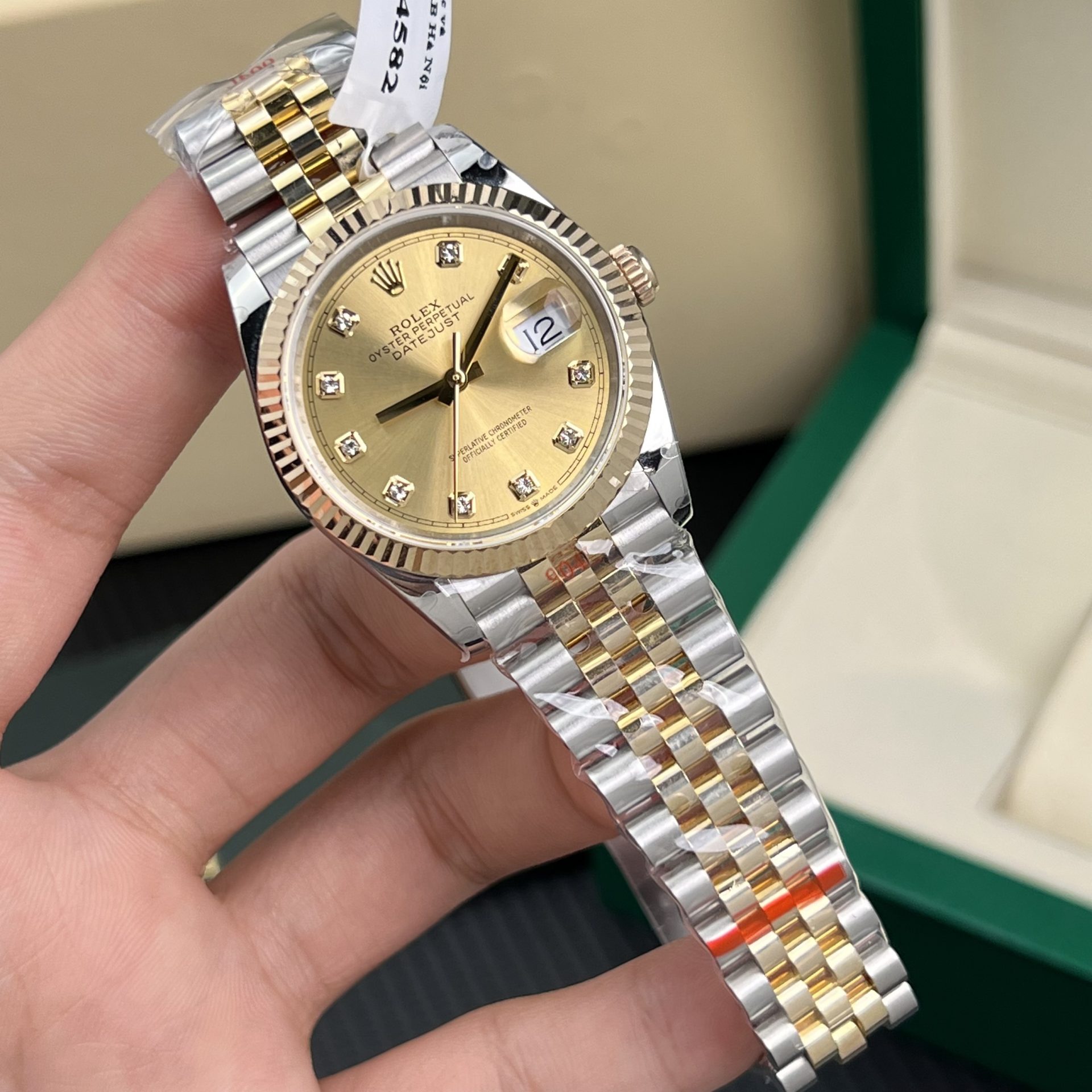 Rolex Replica 1:1 Watch DateJust Gold Wrapped Jubilee Strap GM Factory 36mm - Elite Watch Atelier