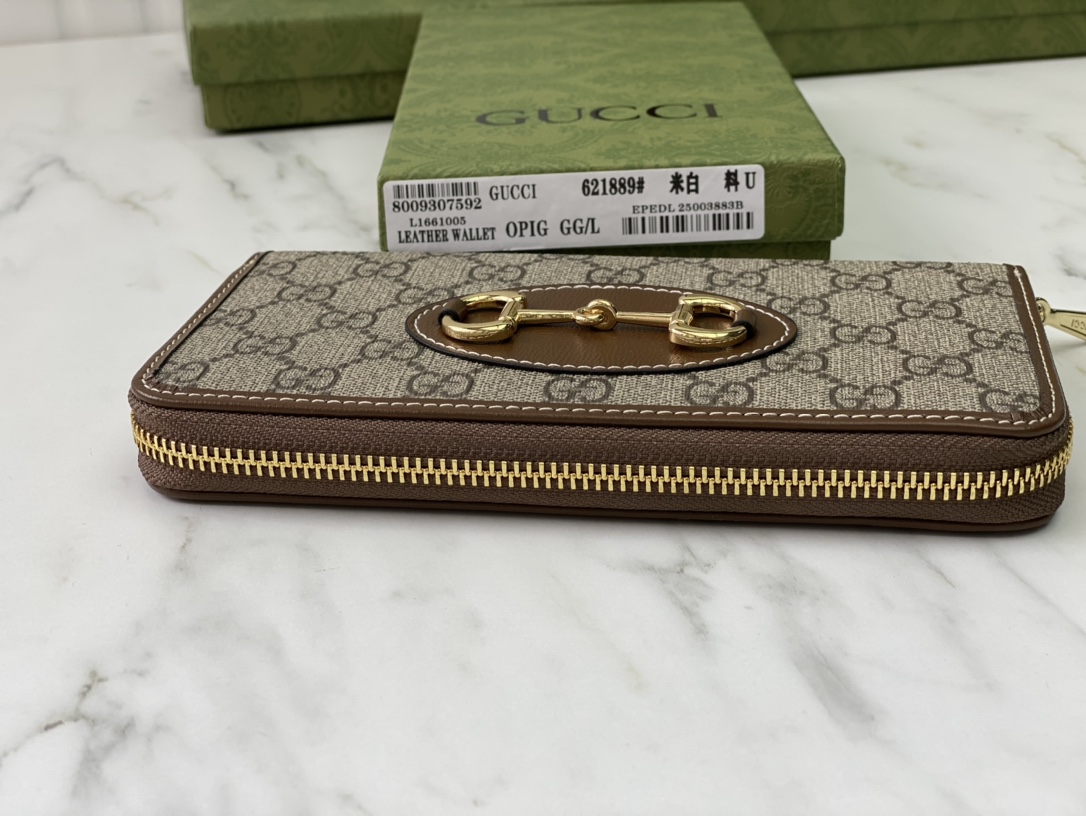 Replica Gucci Horsebit 1955 Zip Around Wallet1:1High-quality replica