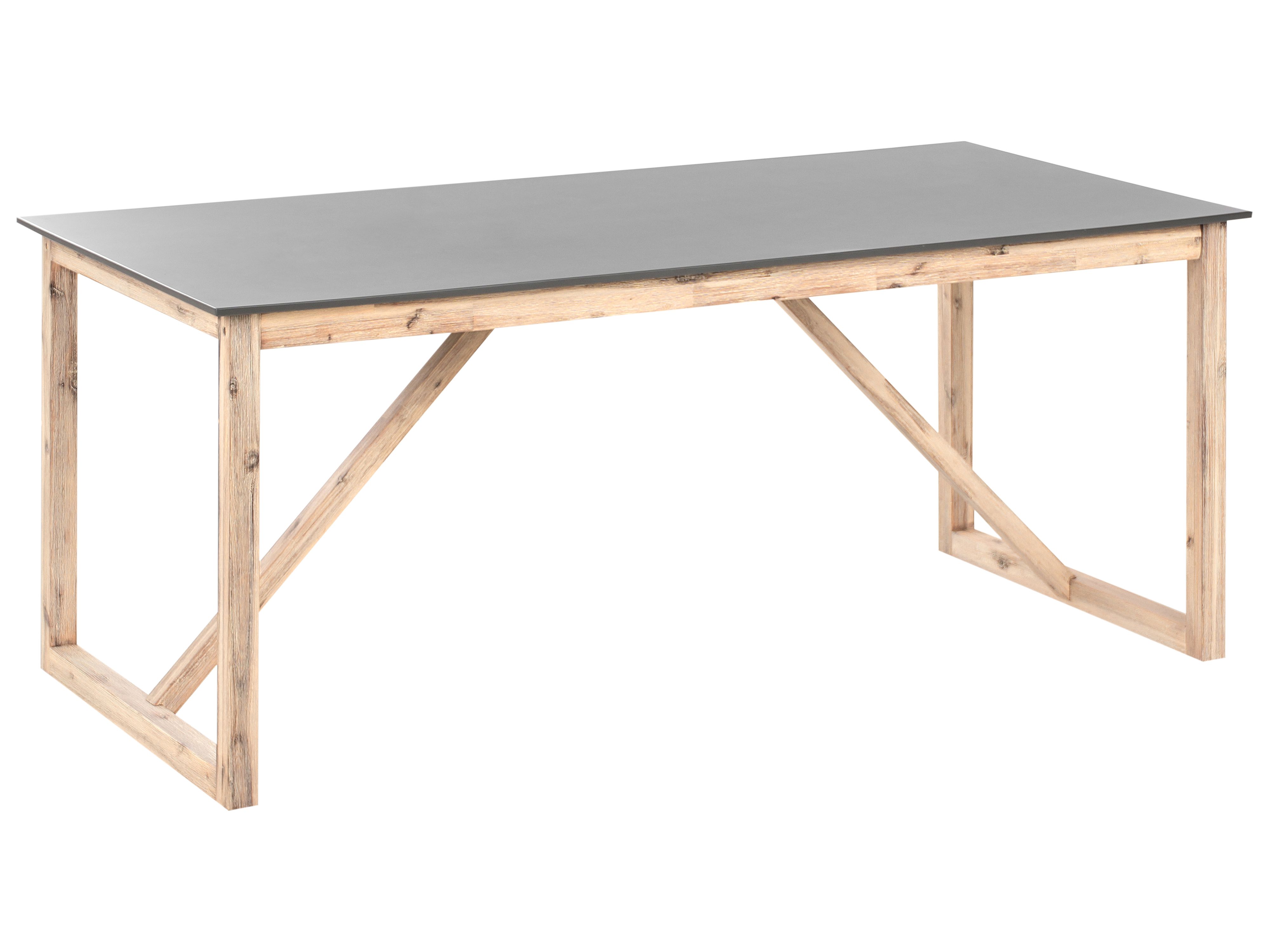Garden Dining Table NOTTERI 180 cm 90 cm Concrete Grey