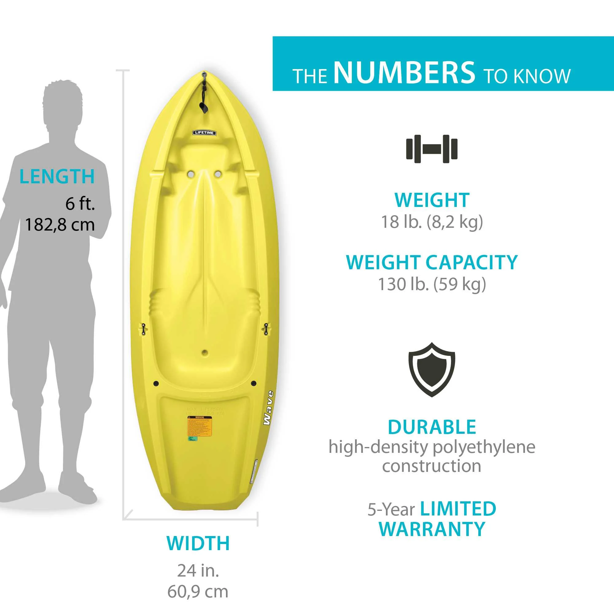 Lifetime Wave 6 ft Youth Kayak, Fire Red (91401) - Image 72