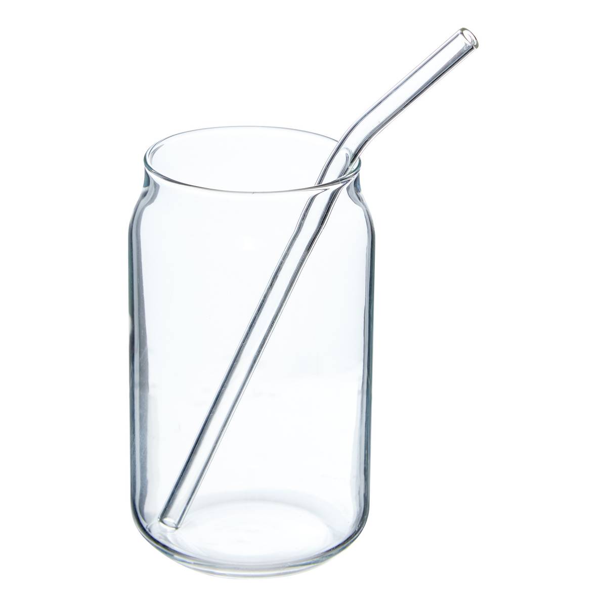 "Can" can-shaped cup 520 ml, borosilicate glass, Transparent