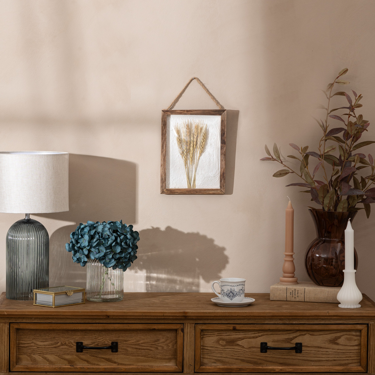 Wheat wall art "Jonas" Wood, 20x25 cm