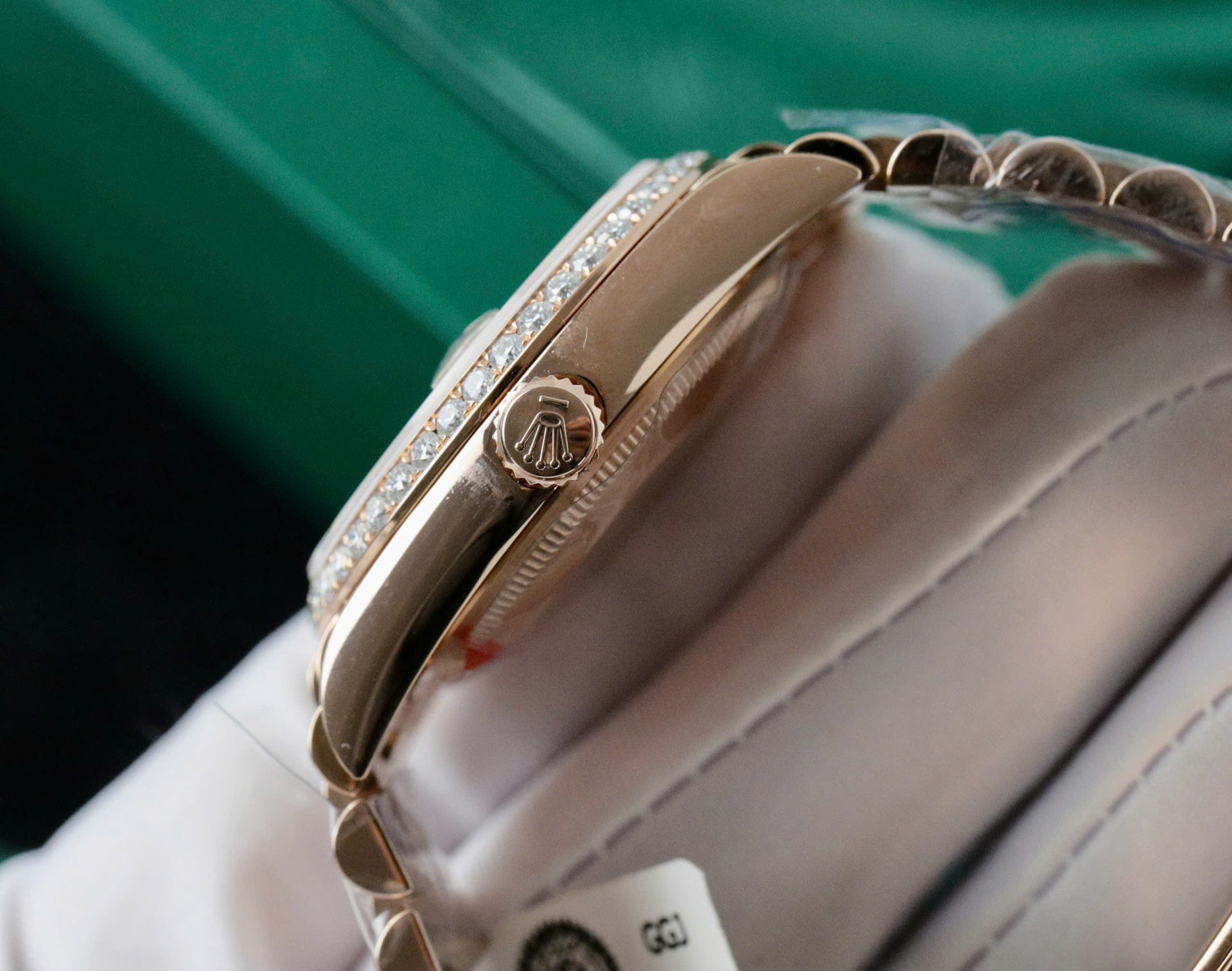 Rolex Day-Date 128395TBR Refined 18K Gold Wrapped   Moissanite Diamonds Best Replicas 36mm - Top club