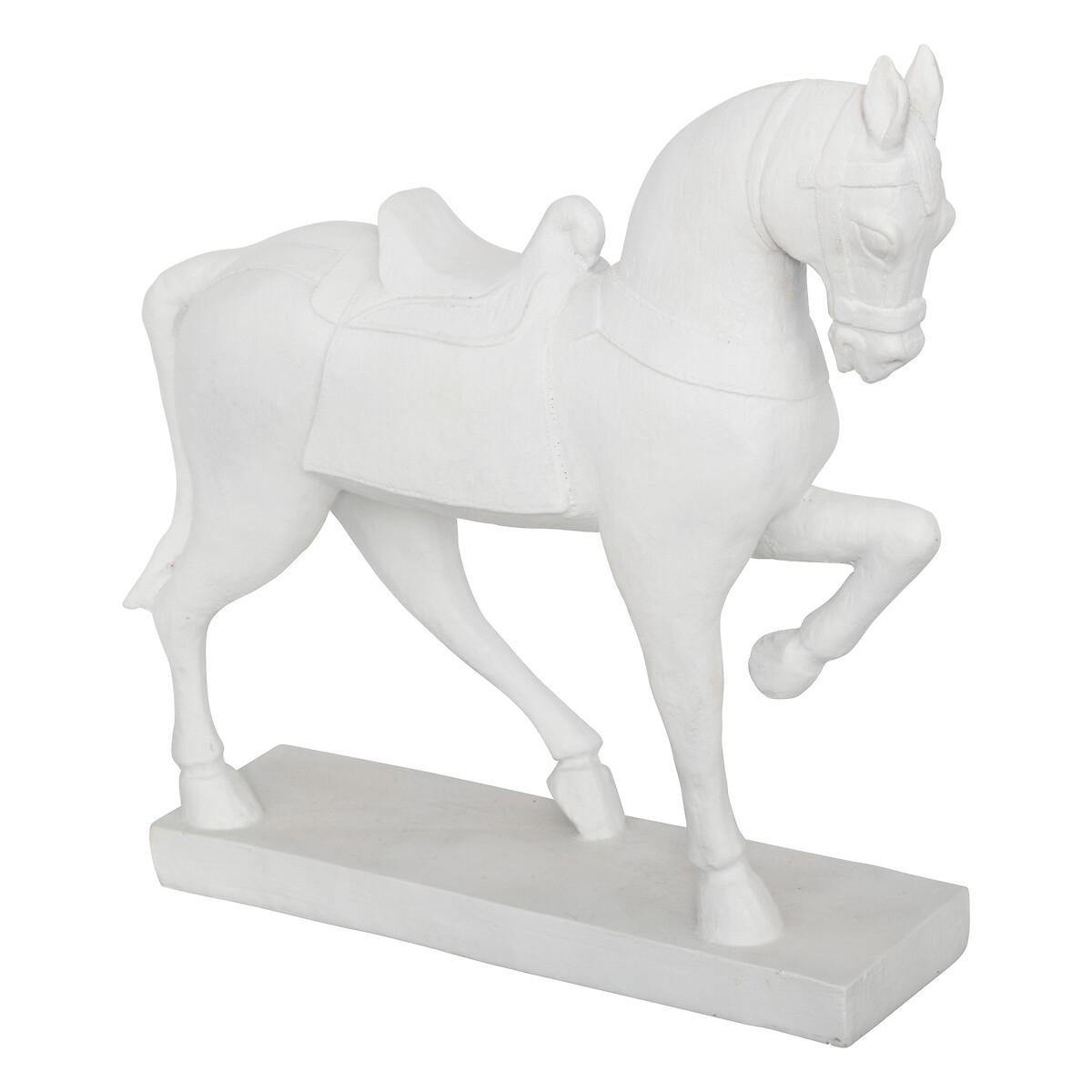 Horse statue "Little cottage" White, H.35 cm
