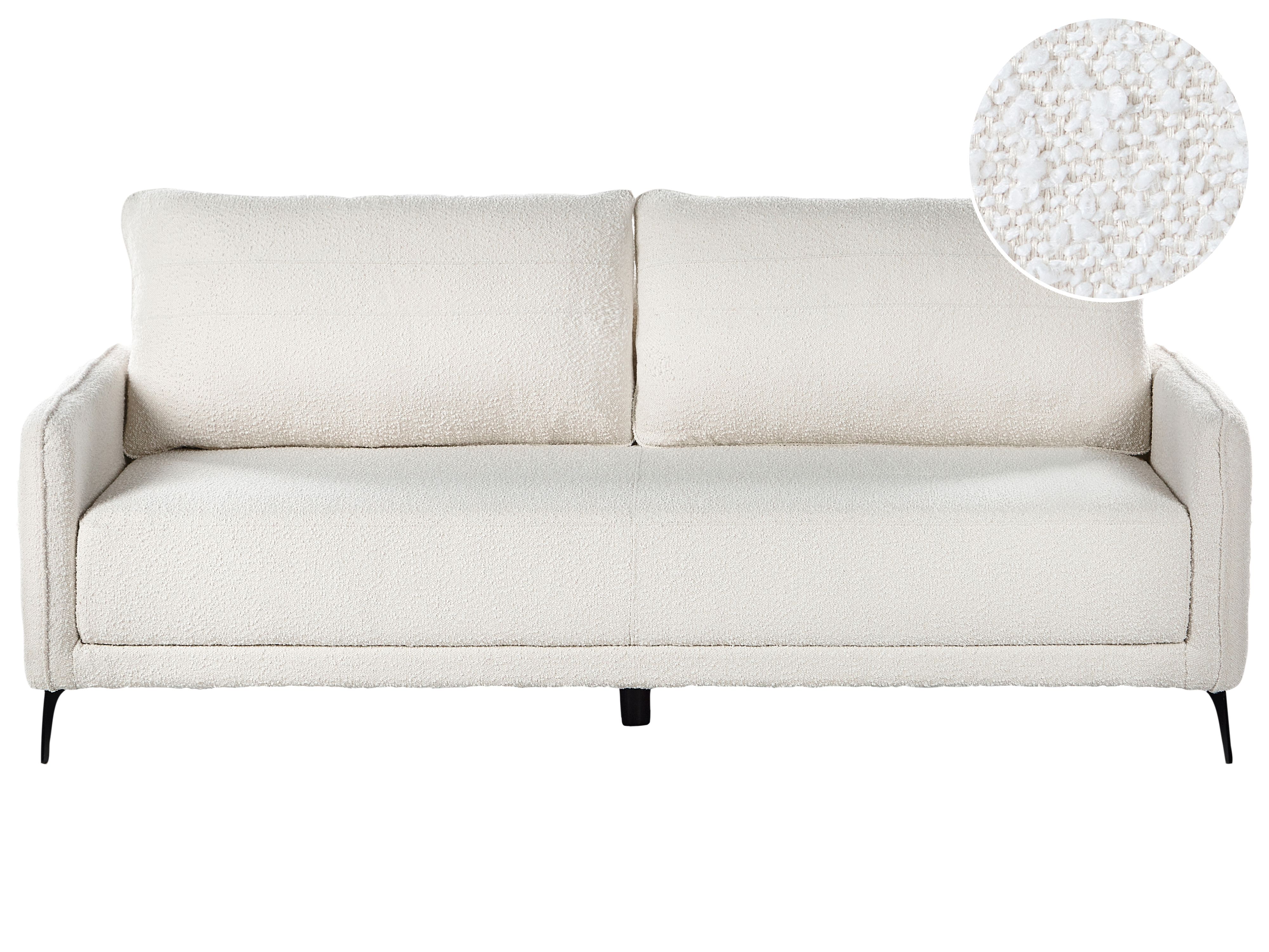 Sofa Bed 3 Seater HEMING Boucle Off-White