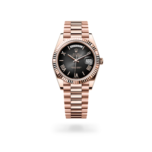 Rolex Day-Date 40 Black Smoke Dial Replica - Elite Watch Atelier