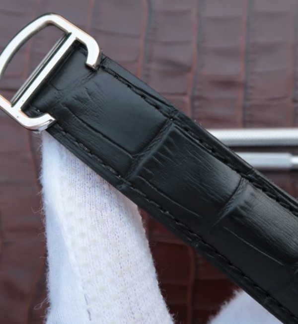 Replica Cartier Ballon Bleu Tourbillon 44mm SS Black Leather Strap - Top club