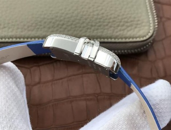 Replica Cartier High Jewelry Watches WJ306014 Blue Dial Blue Fabric Strap - Top club