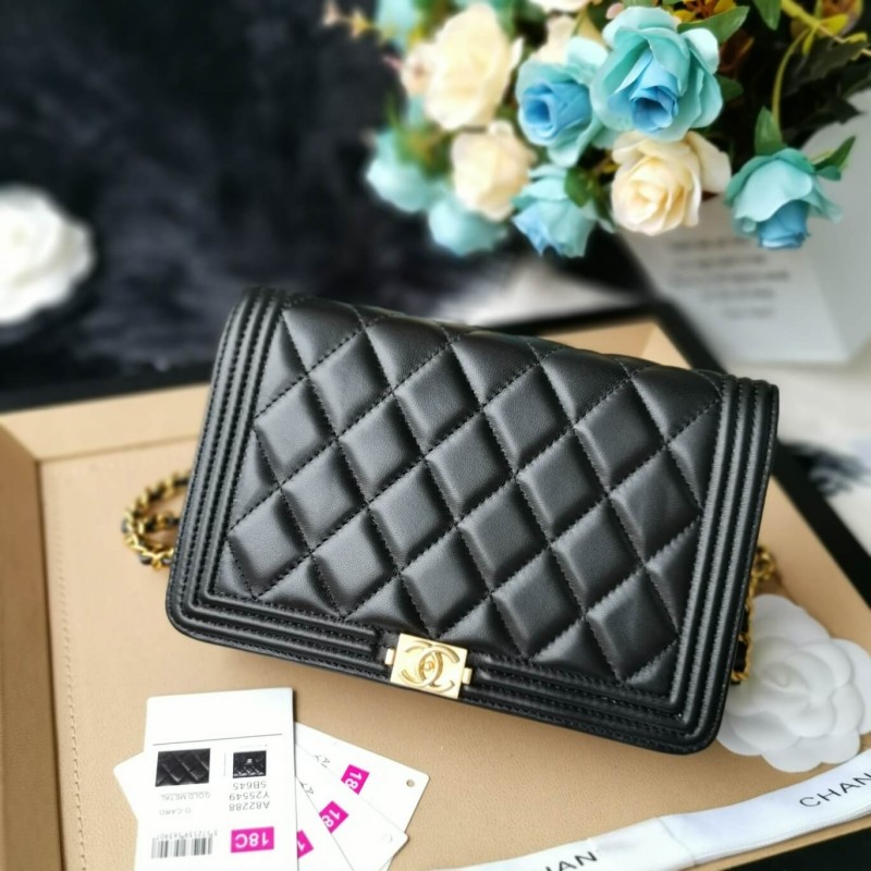 Replica Chanel Lambskin Leboy Woc Chain Bag 80287
