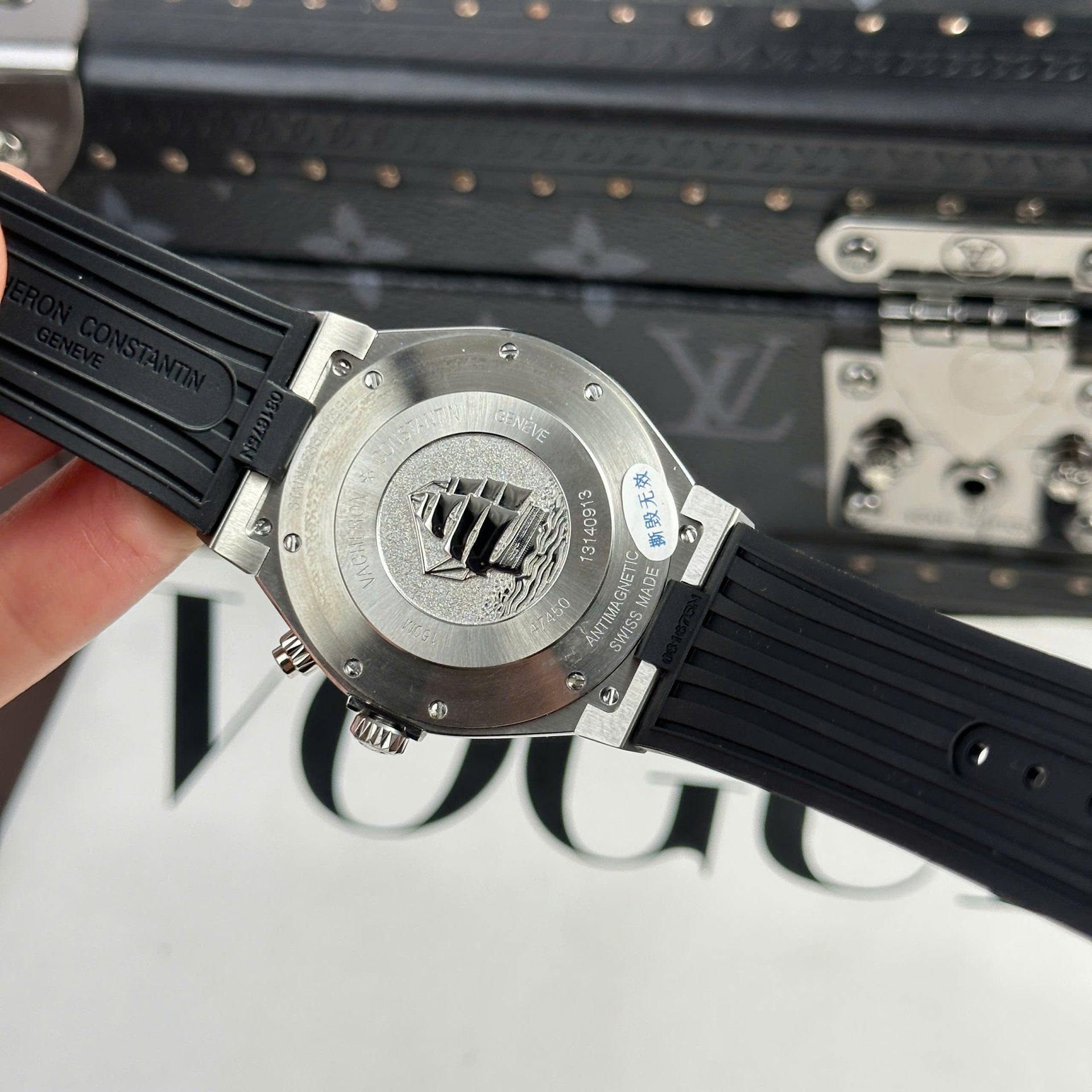 Vacheron Constantin Overseas Dual Time 47450 Knock Off Watches Gray Dial Rubber Strap 9F Factory 42mm - Top club