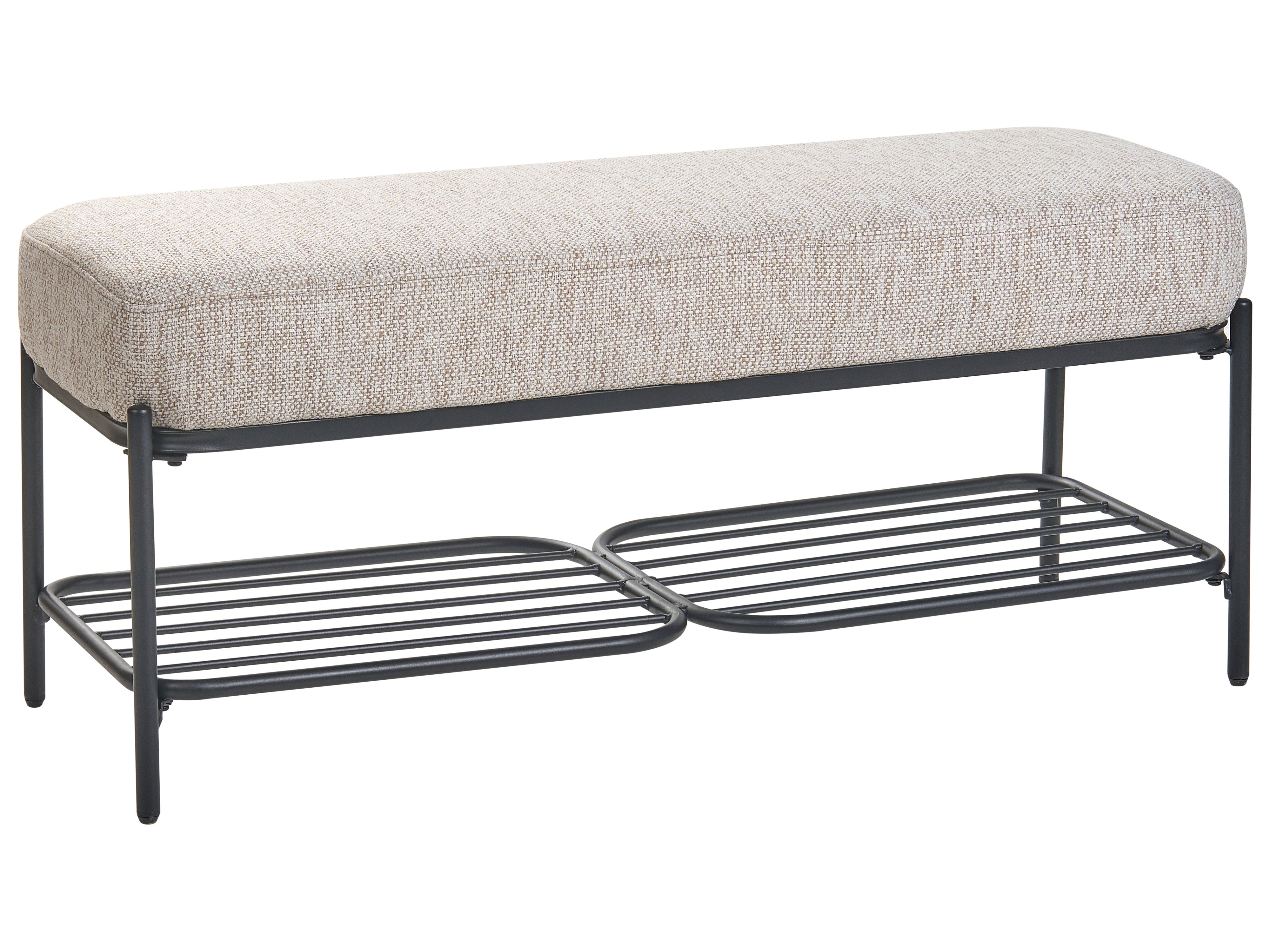 Shoe Bench TRUCKEE Fabric Beige
