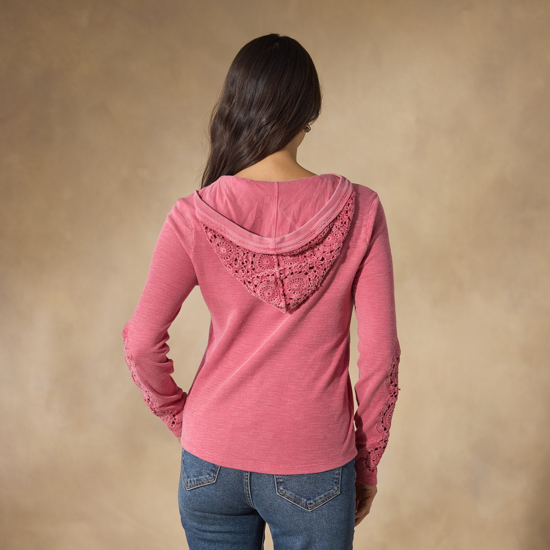 Caitlin Crochet Hoodie - Sundance Clothing