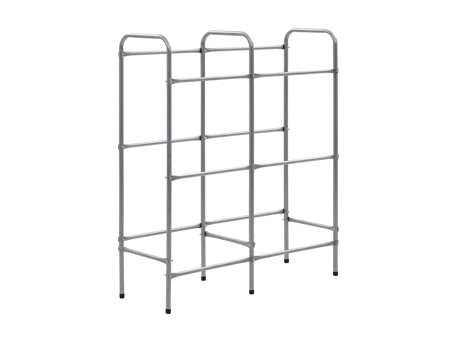 Étagère de rangement pour 6 caisses Argenté 96x33x116 cm Acier OFR23971 BonneVie Meuble