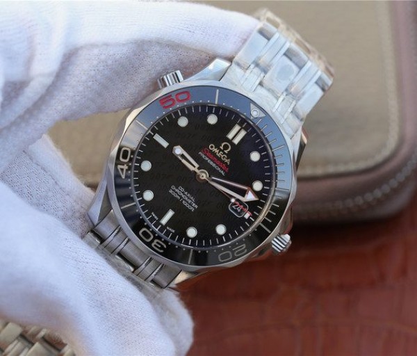 Replica Omega Seamaster 300M Chronometer SS  007  Limited Edition SS Bracelet A2824 - Elite Watch Atelier